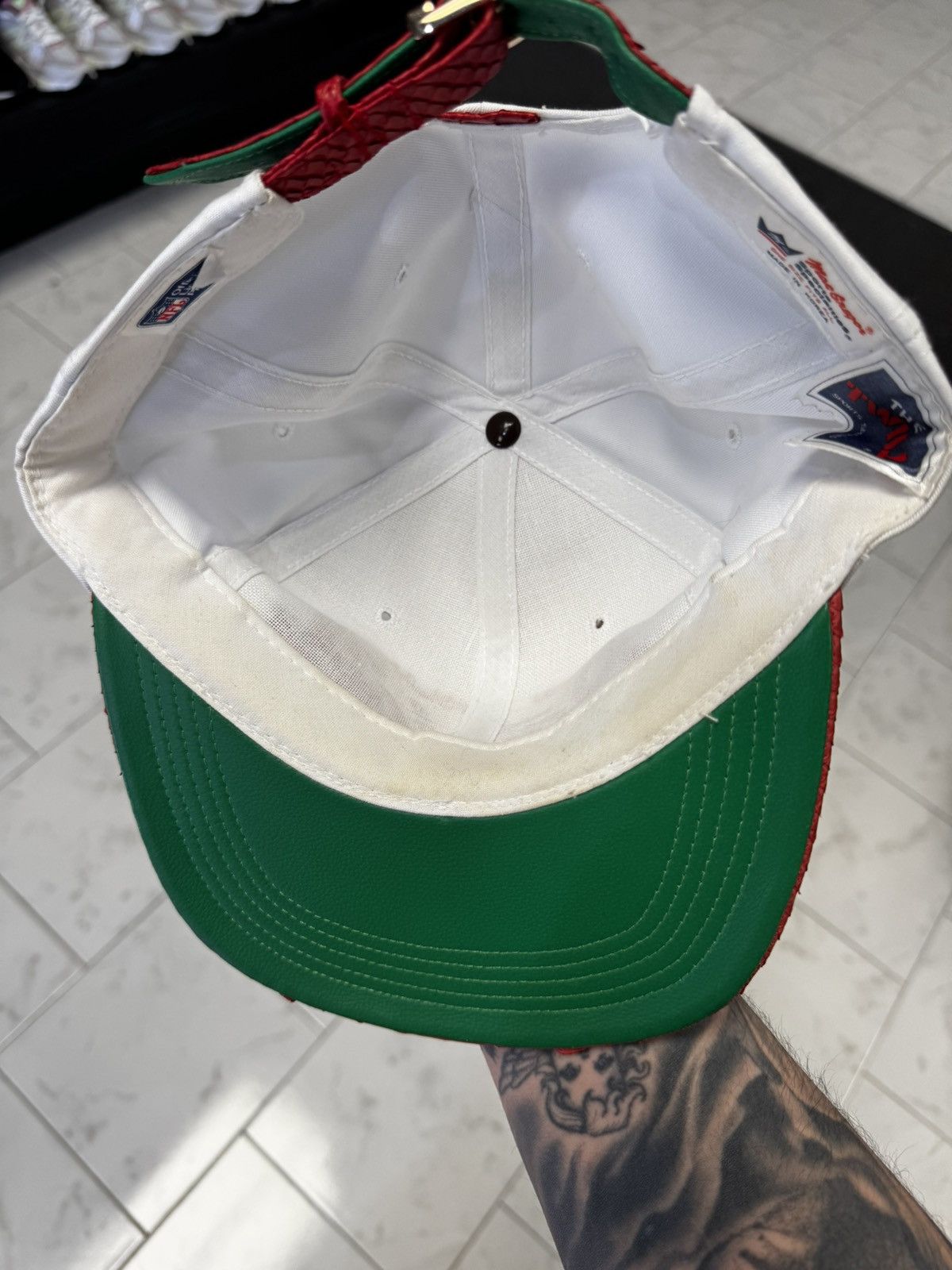 Just Don Snakeskin Patriots Sports Specialties Script Don C Hat Size ONE SIZE - 8 Thumbnail