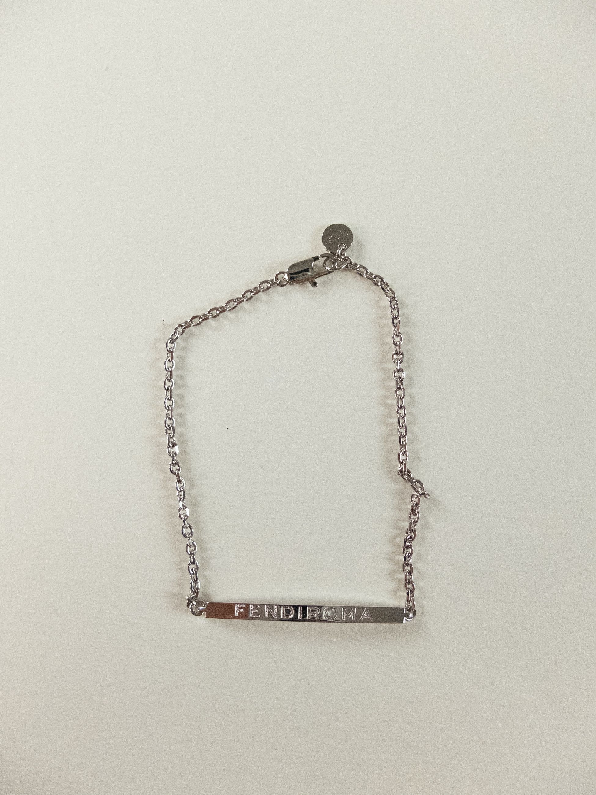 Fendi FENDI Roma palladium metal logo bracelet Medium Size ONE SIZE - 3 Thumbnail