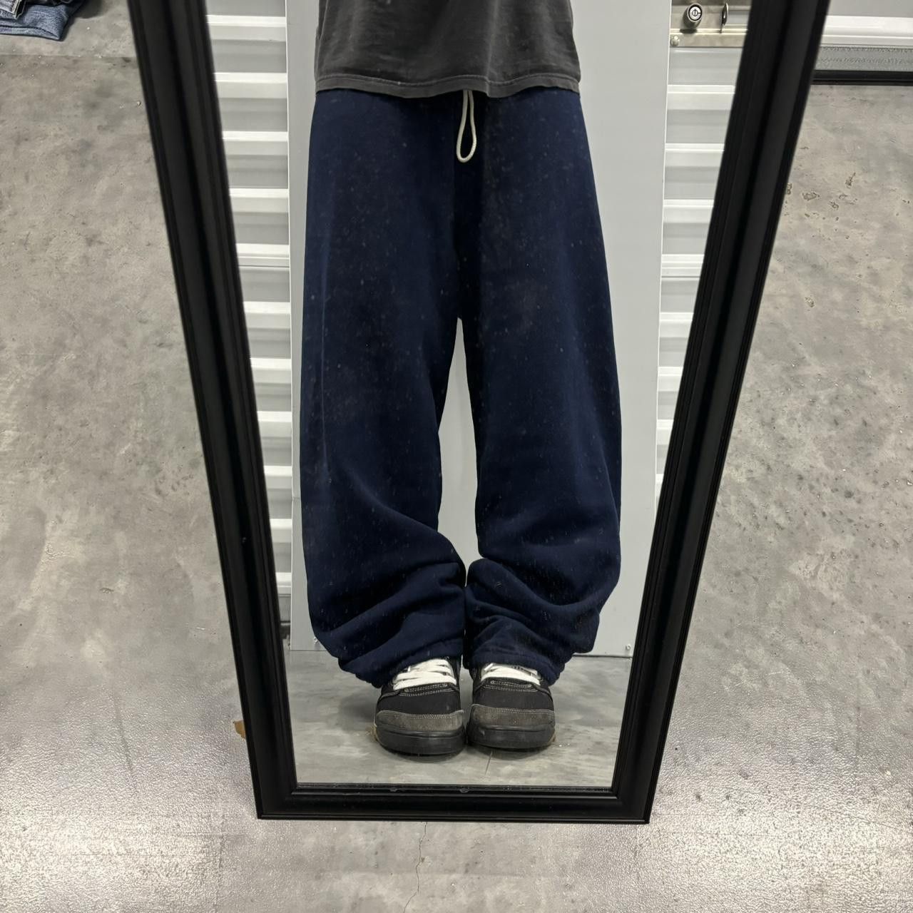 Japanese Brand × Vintage Crazy Vintage 90s Navy Blue Made In USA Essential Sweatpants! Size US 32 / EU 48 - 1 Thumbnail