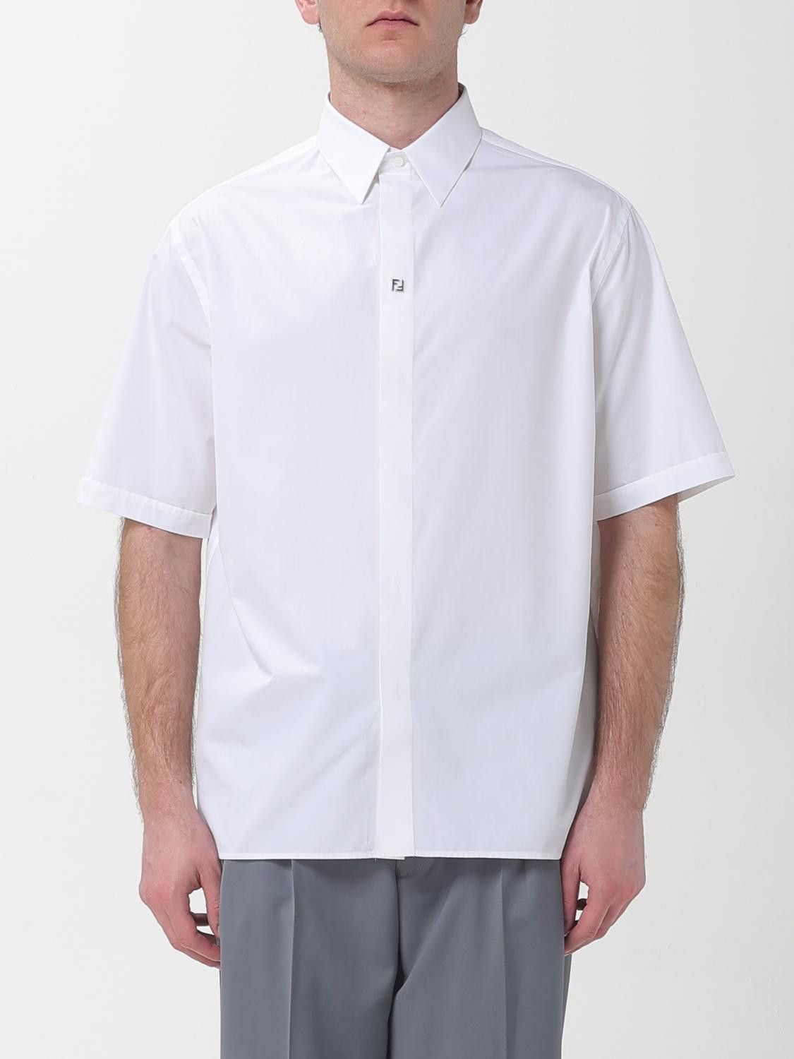Fendi Fendi Shirt Men White Size US M / EU 48-50 / 2 - 1 Thumbnail