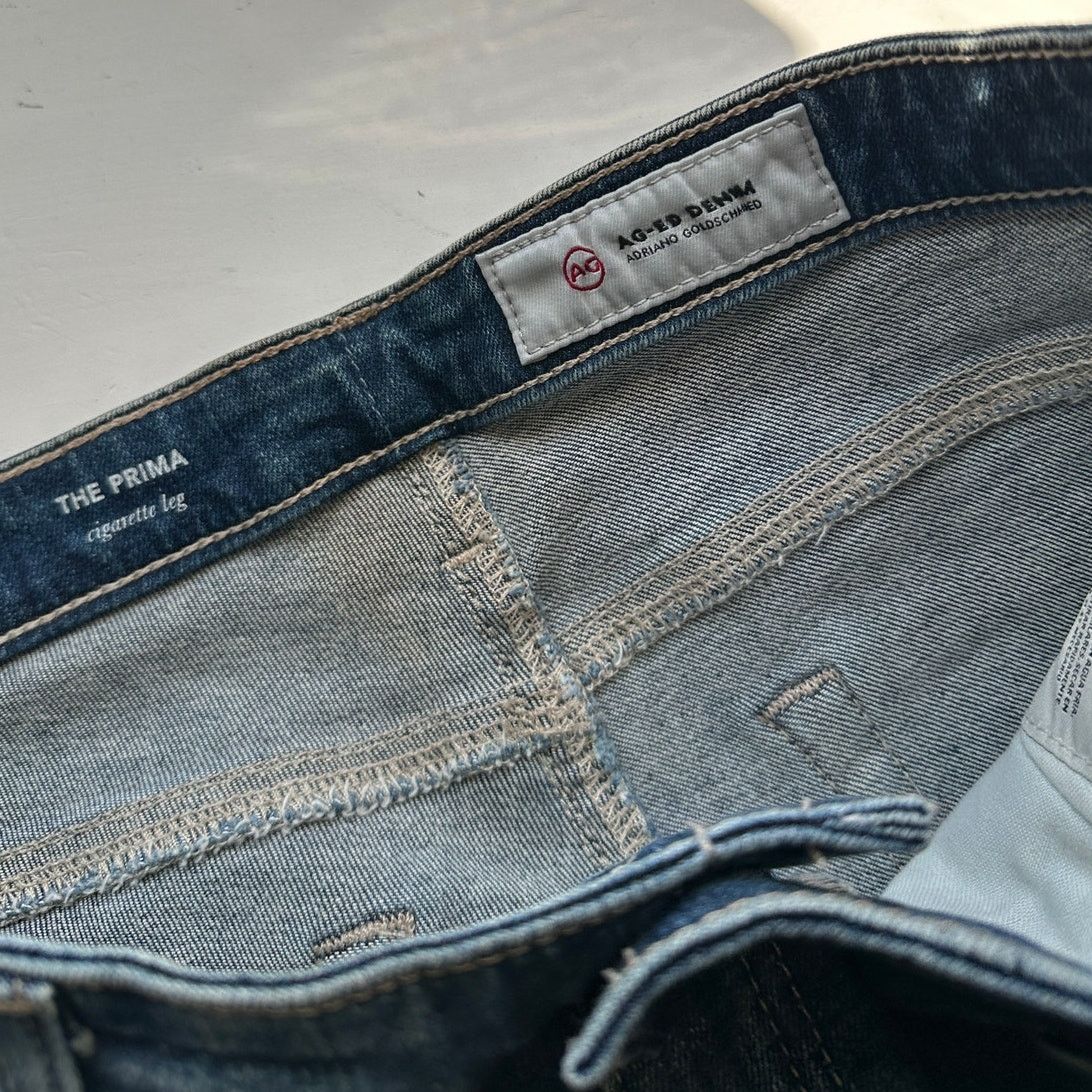 AG Adriano Goldschmied AG Prima Jeans Medium Light Wash Womens US 30R Cigarette Size 30" / US 8 / IT 44 - 8 Thumbnail