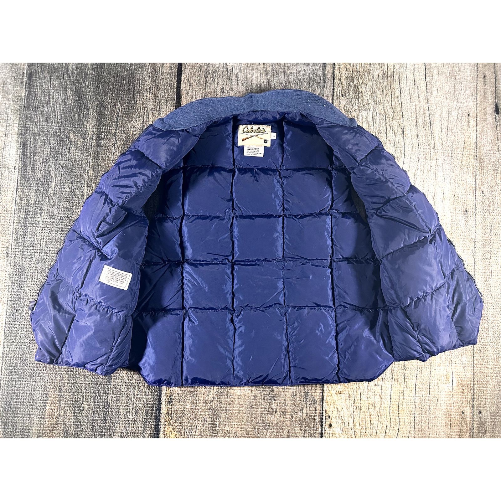 Cabelas Vtg Cabela’s Mens Down Filled Puffer Vest Navy Blue V-Notch Size US L / EU 52-54 / 3 - 4 Thumbnail