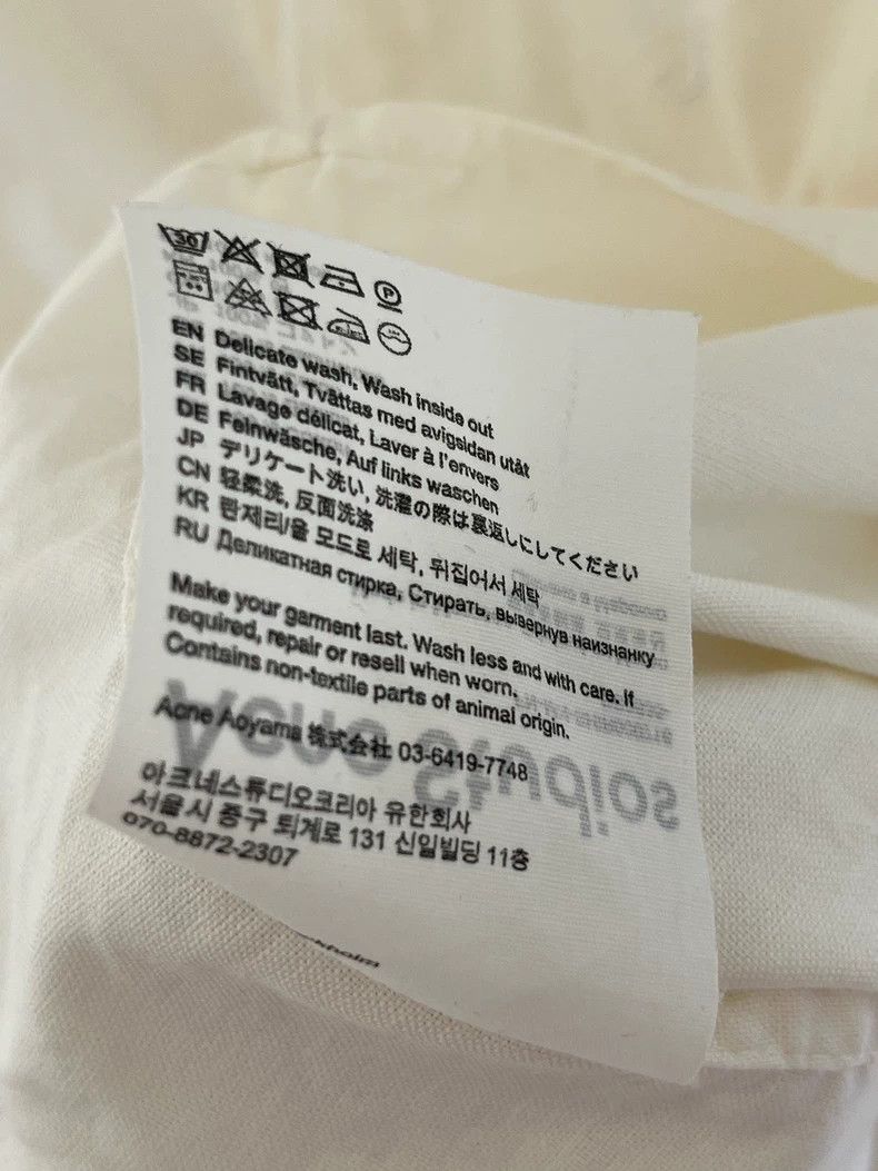 Acne Studios acne studios size:34 white blouse Size US XXS / EU 40 - 4 Thumbnail