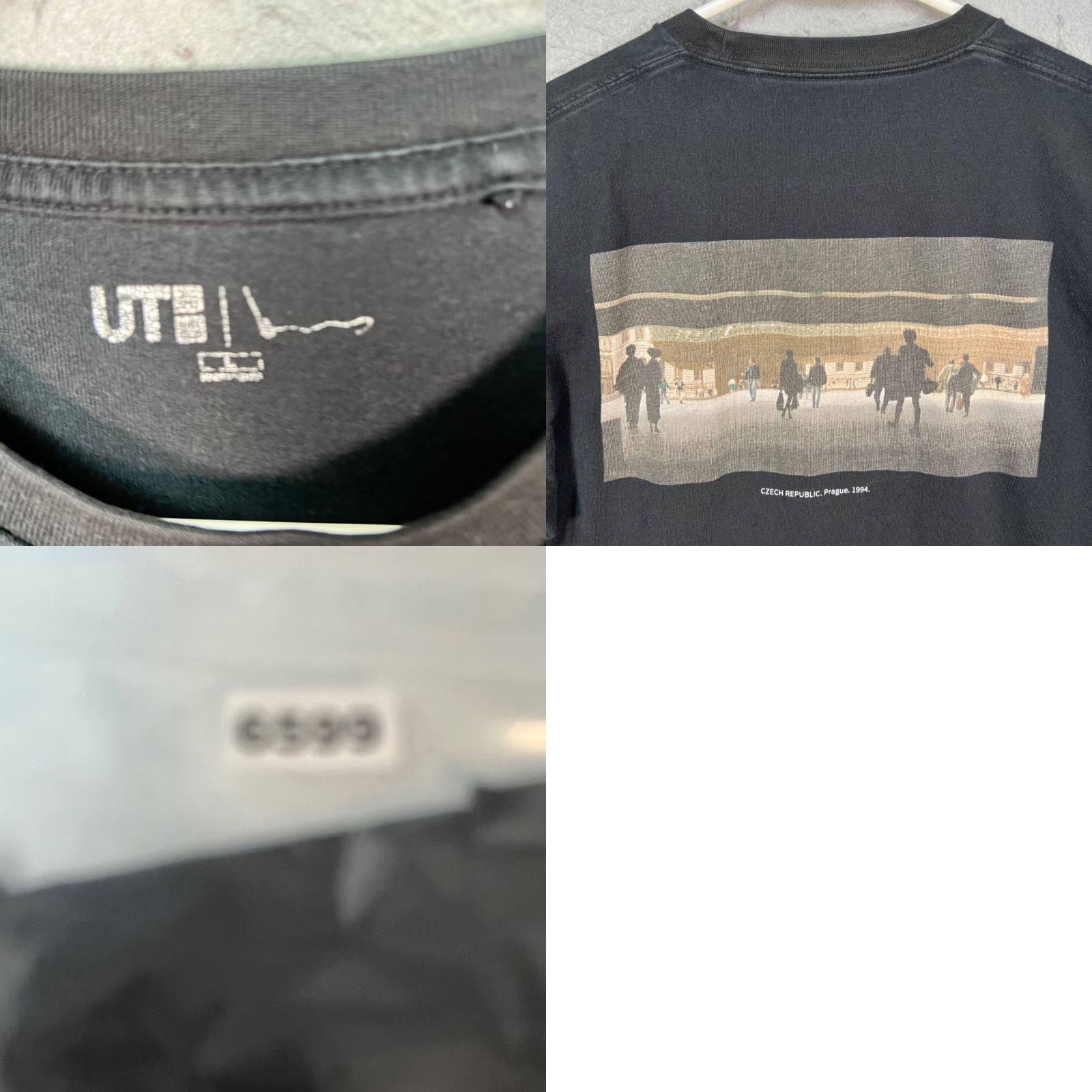 Uniqlo Uniqlo T-Shirt Mens Large Czech Republic Art Graphic 100% Cotton Black Shirt Size US L / EU 52-54 / 3 - 8 Thumbnail