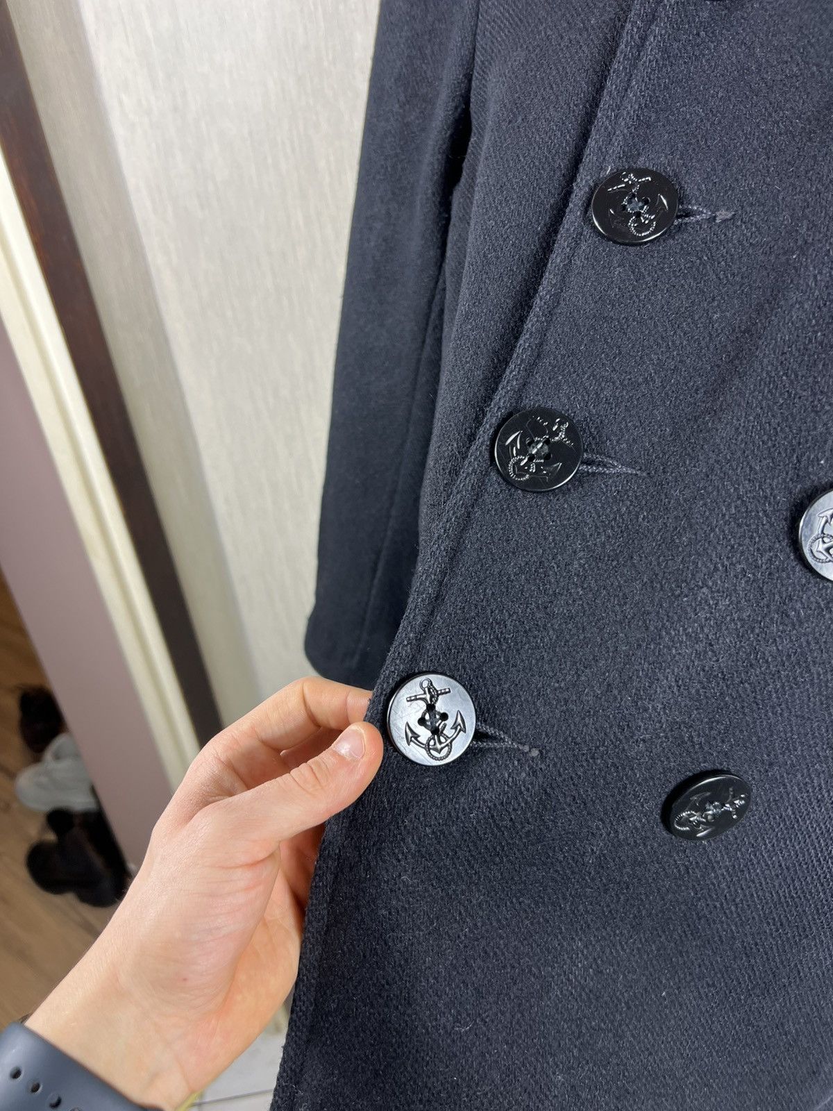 Schott Vintage U.S. 740N Pea Jacket double breasted wool coat retro Size US M / EU 48-50 / 2 - 7 Thumbnail