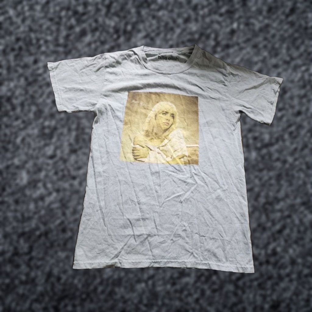 Vintage Billie Eilish Happier Than Ever 2021 Tour Green Short Sleeve T Shirt Mens Small Size US S / EU 44-46 / 1 - 1 Thumbnail