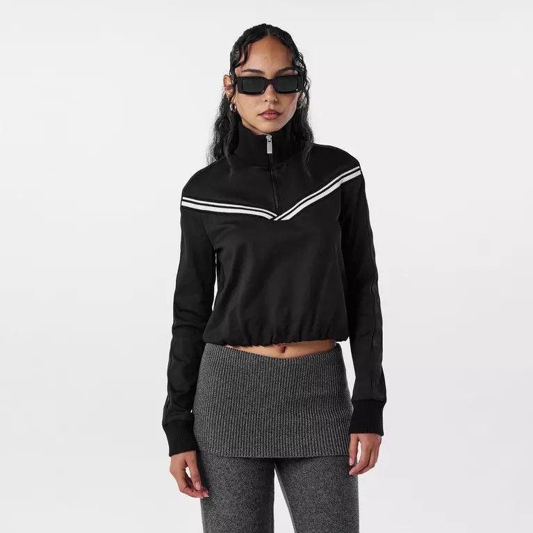 Off-White o1y1225 Half-Zip Neckline Sweatshirt in Black/White Size M / US 6-8 / IT 42-44 - 3 Thumbnail