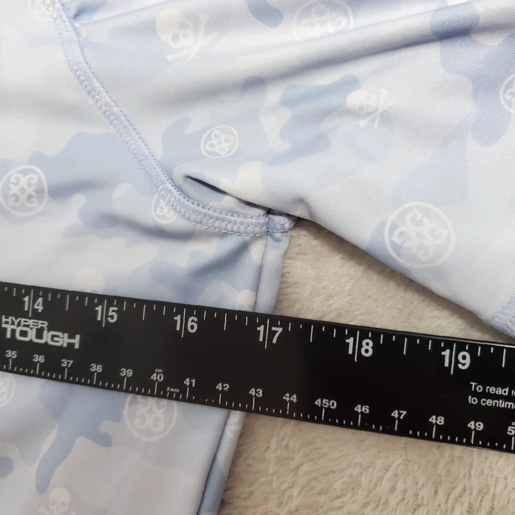 G/FORE G/Fore Skull Icon Camo Quarter Zip Top Women S Ice Blue Tech Jersey Golf Shirt Size S / US 4 / IT 40 - 6 Thumbnail