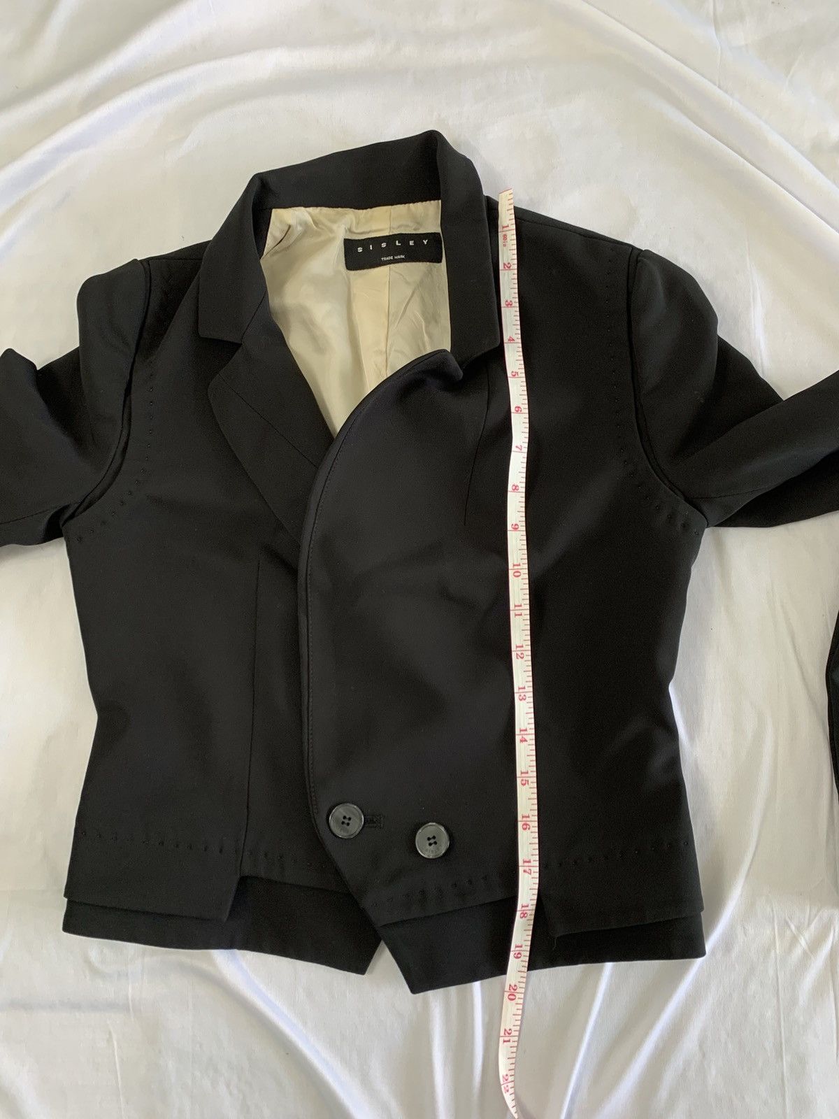 Sisley Yohji yamamoto style cut&sew sisley crop blazer Size XS / US 0-2 / IT 36-38 - 11 Thumbnail