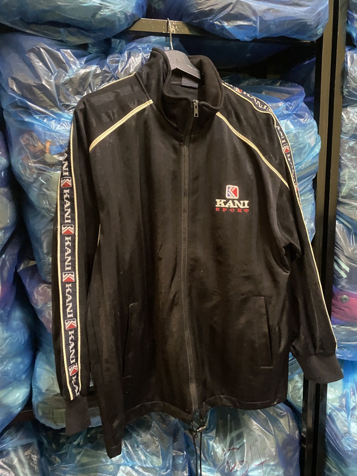 Karl Kani Vintage KANI Sport Black Logo Track Jacket - Size L - 2000s Size US L / EU 52-54 / 3 - 4 Thumbnail