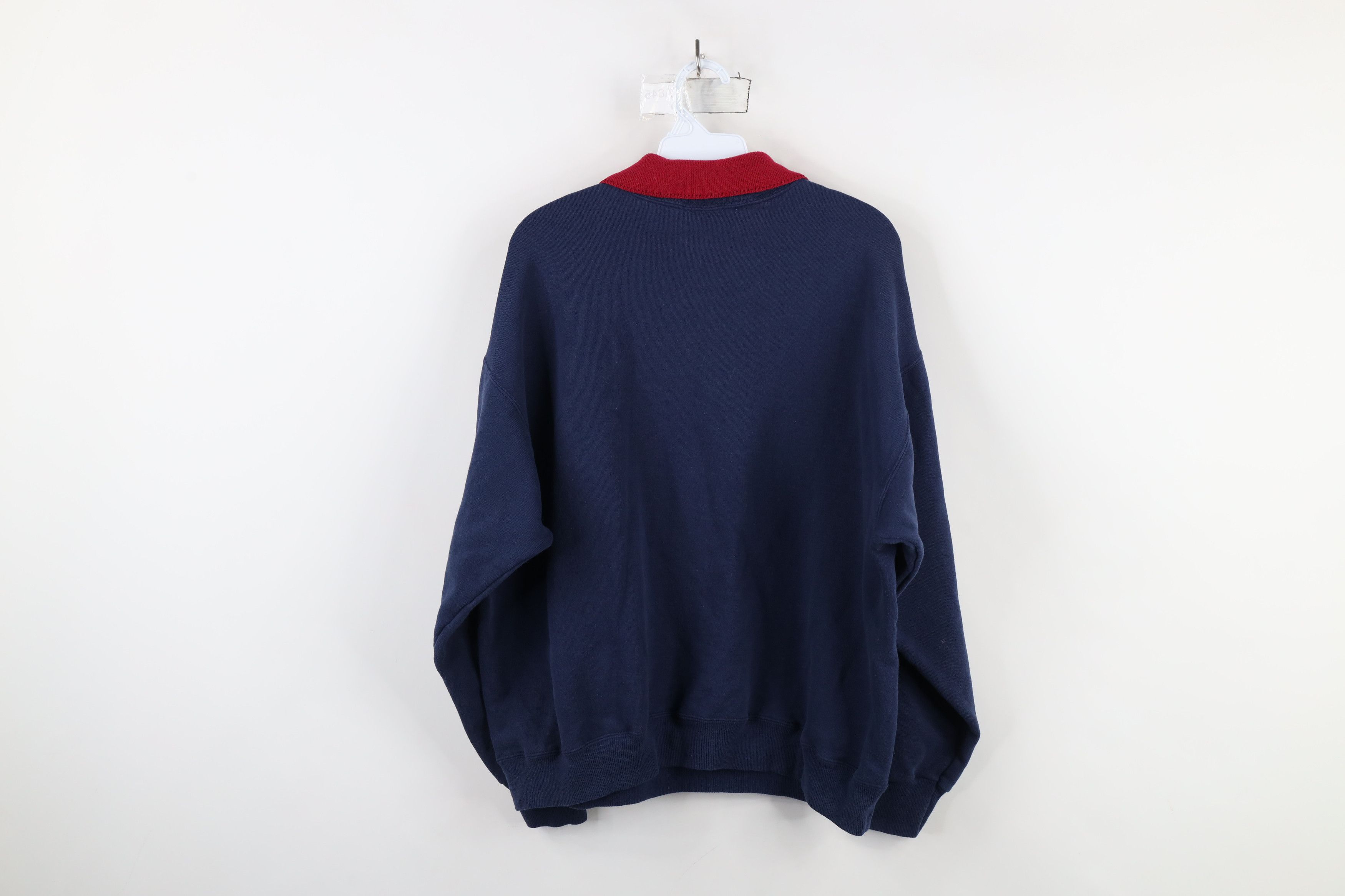 Vintage Vintage 90s Streetwear Heart Lace Collared Sweatshirt Size XL / US 12-14 / IT 48-50 - 10 Thumbnail