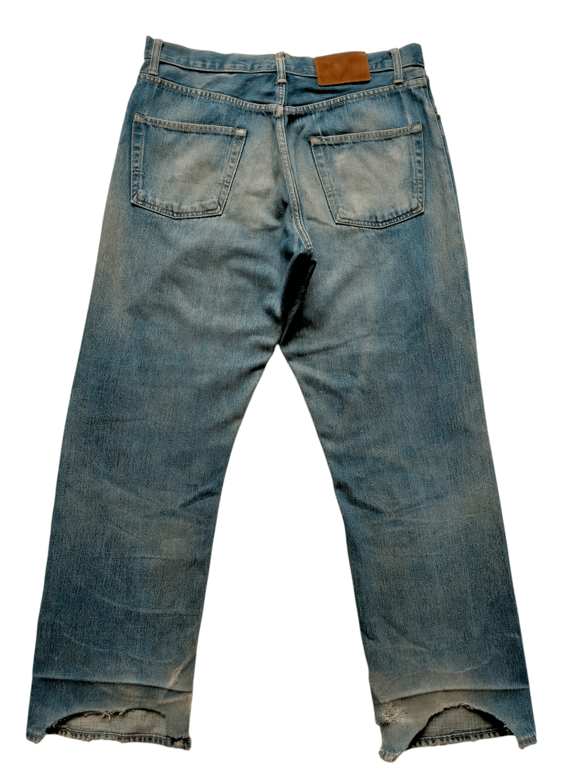 RRL Ralph Lauren RRL Ralph Lauren Selvedge Distressed Blue Jeans Size US 34 / EU 50 - 3 Thumbnail
