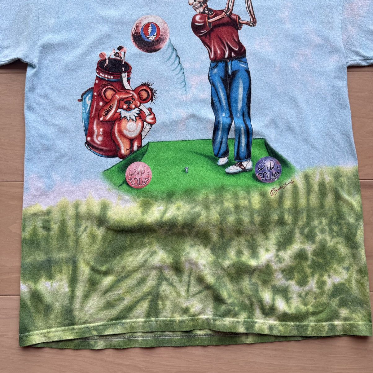 Band Tees Grateful Dead Golfing Shirt Large Multicolor 90s Liquid Blue Size US L / EU 52-54 / 3 - 3 Thumbnail