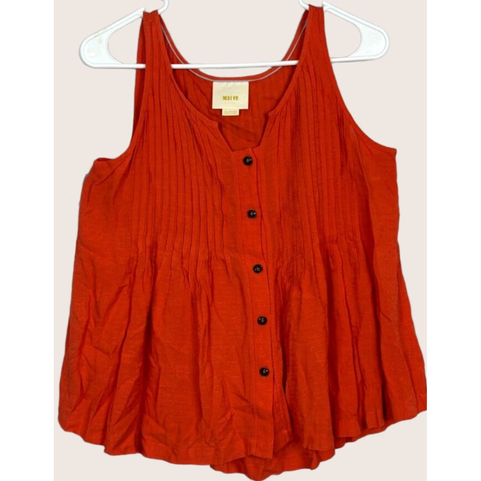 Vintage Maeve Women 2 Peplum Blouse Button Up Tank Sleeveless Flare Pleated Size XS / US 0-2 / IT 36-38 - 1 Thumbnail