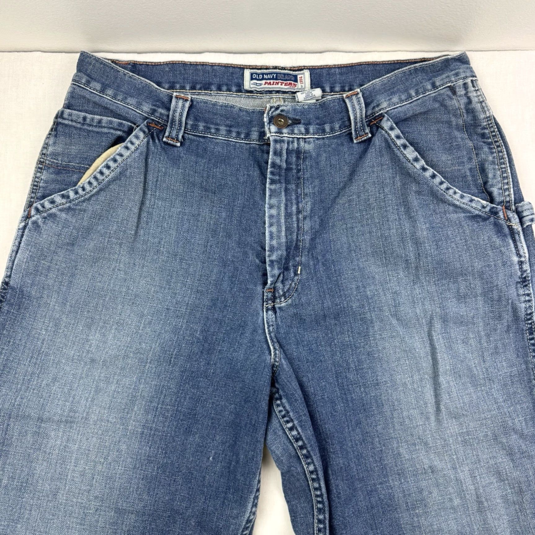 Old Navy Vintage Old Navy Painters Jeans Adult 34x32 Carpenter Baggy Relaxed Y2K Grunge Size US 34 / EU 50 - 2 Thumbnail