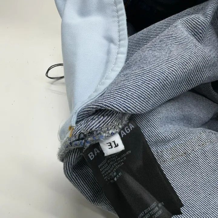 Balenciaga Balenciaga Blue Straight Leg Jeans 0079-2507 Size US 31 - 4 Thumbnail