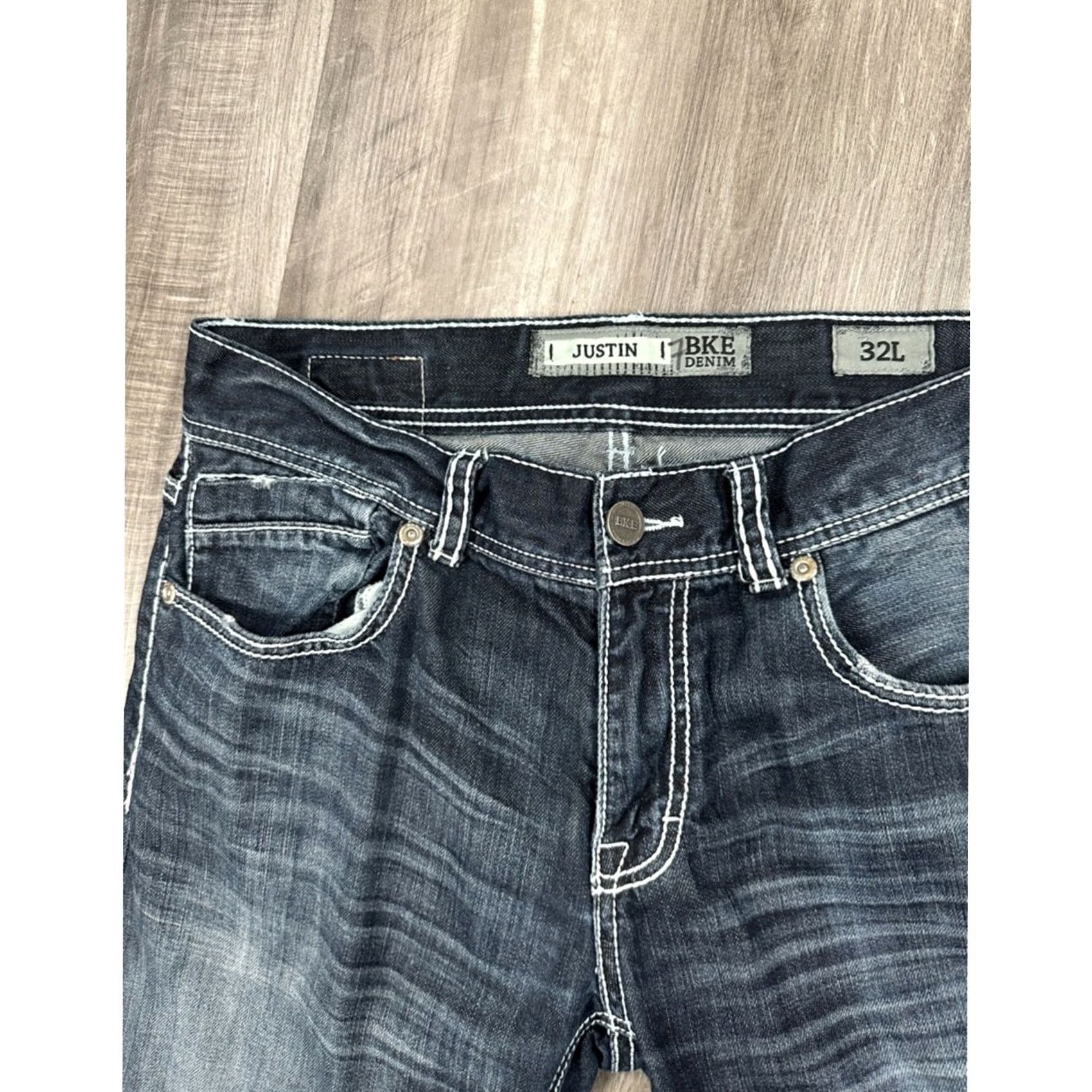 BKE BKE Denim Jeans Bootcut Regular 32 Men Blue 32 Regular Leather? Size US 32 / EU 48 - 5 Thumbnail