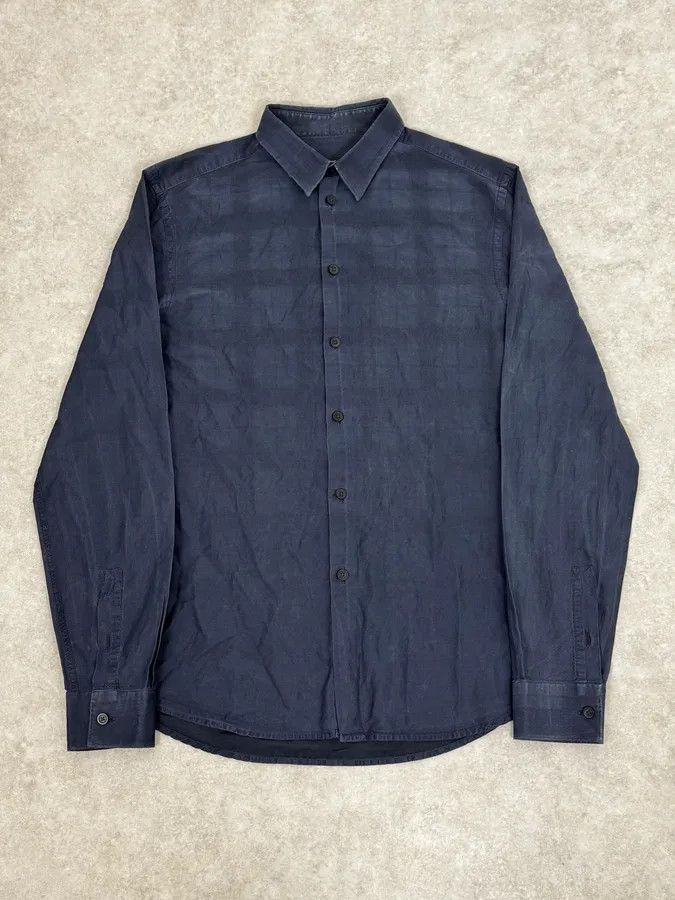 Givenchy Givenchy Navy Checkered Classic Shirt Size US S / EU 44-46 / 1 - 1 Thumbnail
