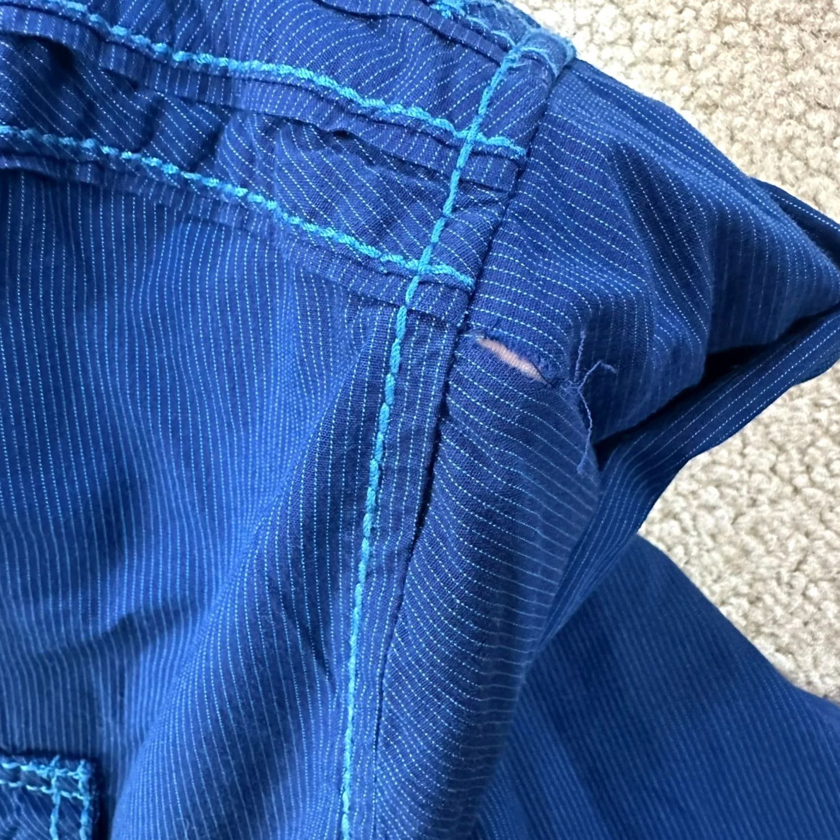 Buckle Black Buckle Black Button-Front Shirt Men's 2XL Athletic Fit Blue Button Up Cowboy Western Solid Long Sleeve Snap Front Vintage Size US XXL / EU 58 / 5 - 7 Thumbnail