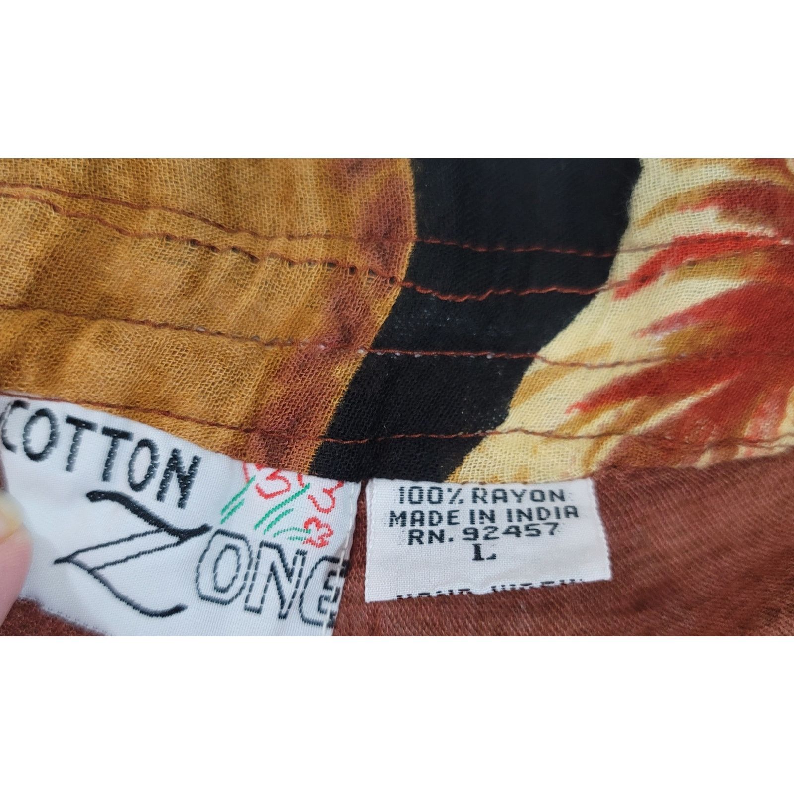 Other Cotton Zone Brown Black Floral Pants Large Drawstring Waist Size 42" / US 20 - 4 Thumbnail