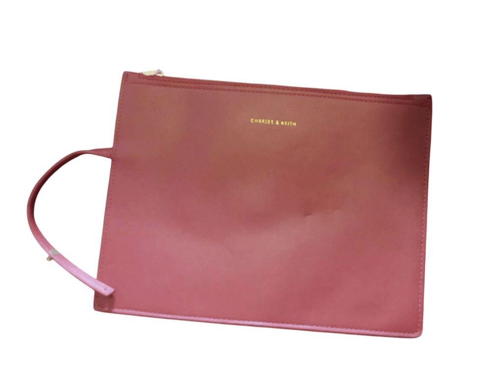 Designer Charles & Keith Leather Clutch Bag Size ONE SIZE - 1 Thumbnail