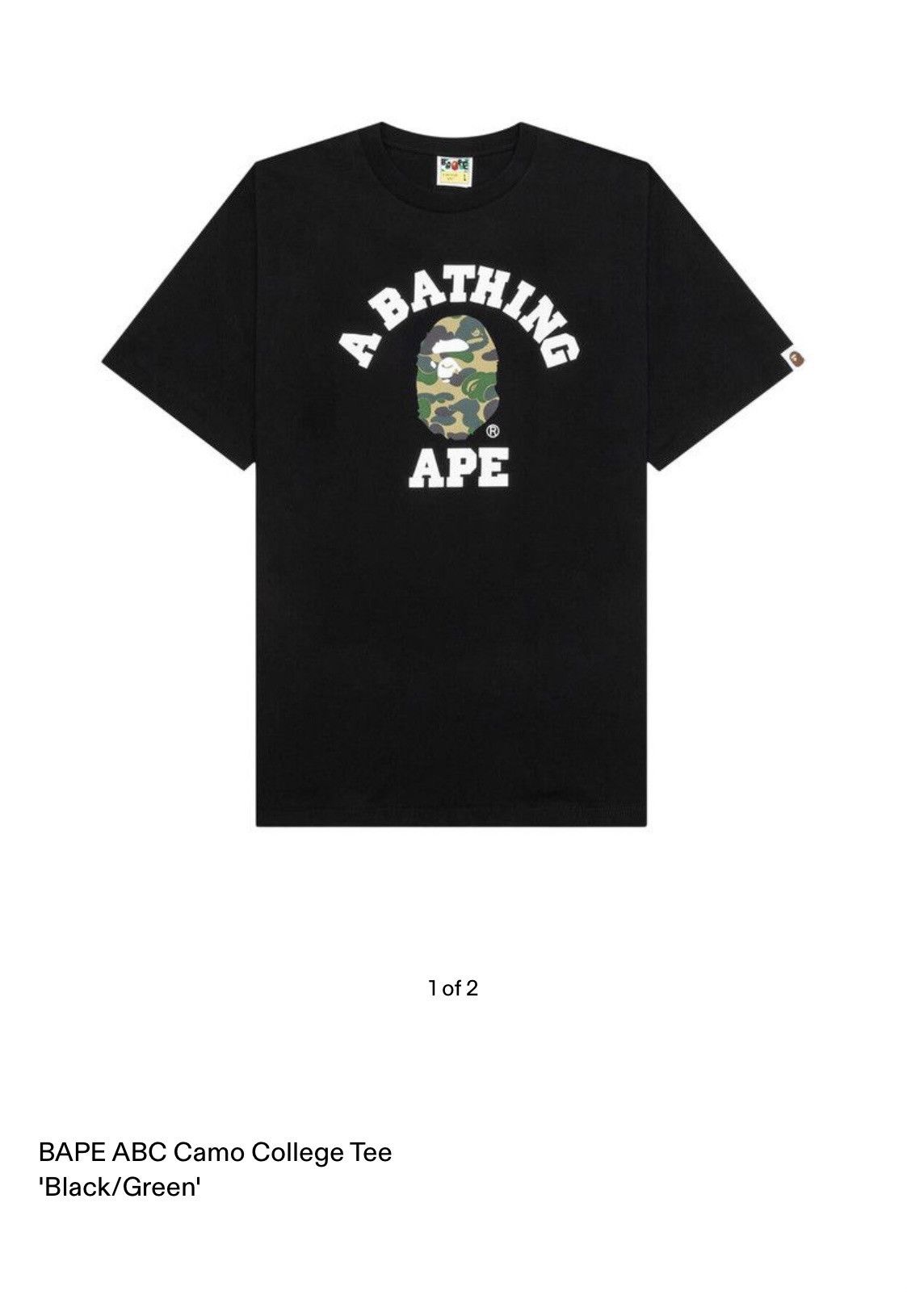 Bape Bape Camo “A bathing ape” tee Size US L / EU 52-54 / 3 - 8 Thumbnail