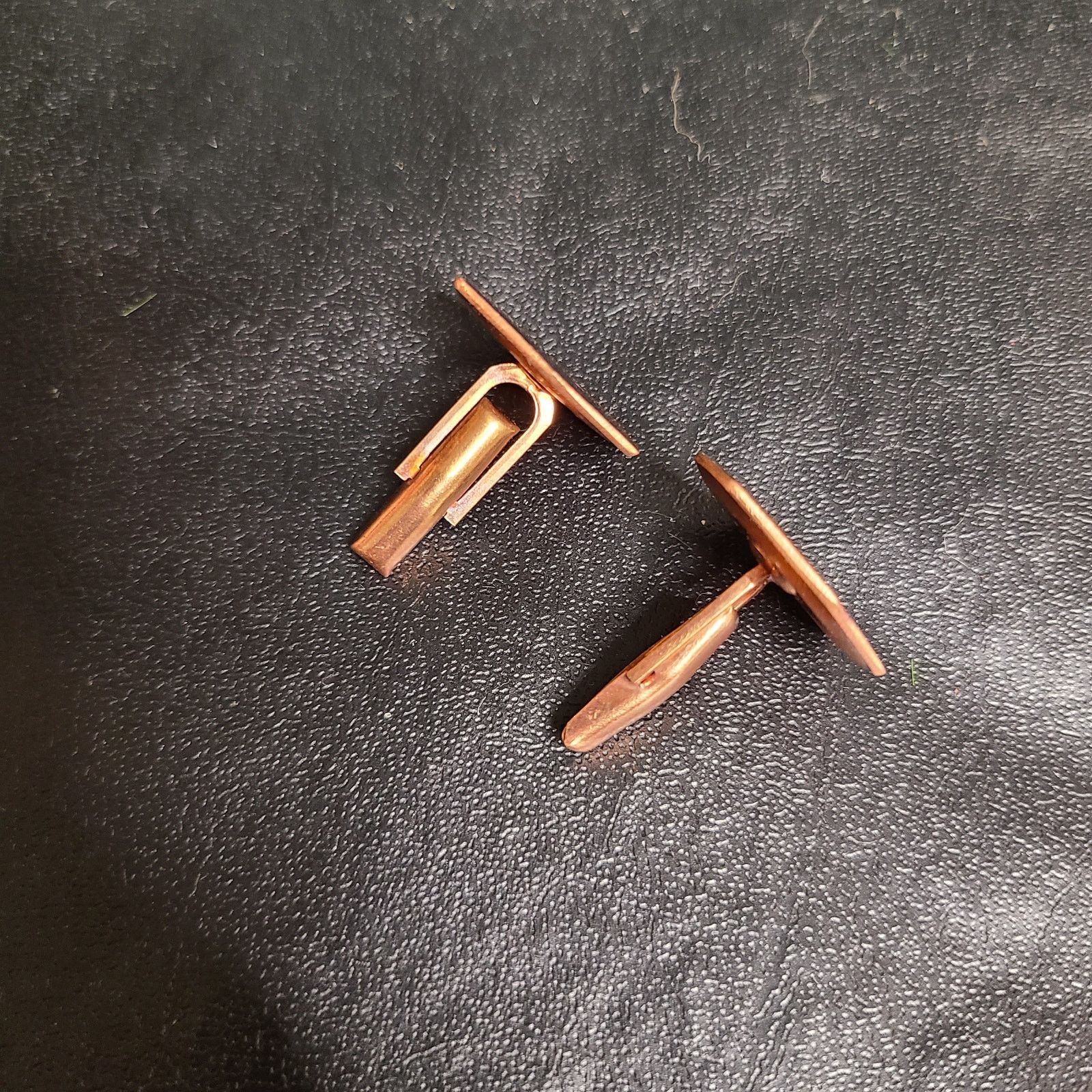 Vintage Vintage Mid-Century Hexagon black brown faux wood cufflinks Size ONE SIZE - 3 Thumbnail