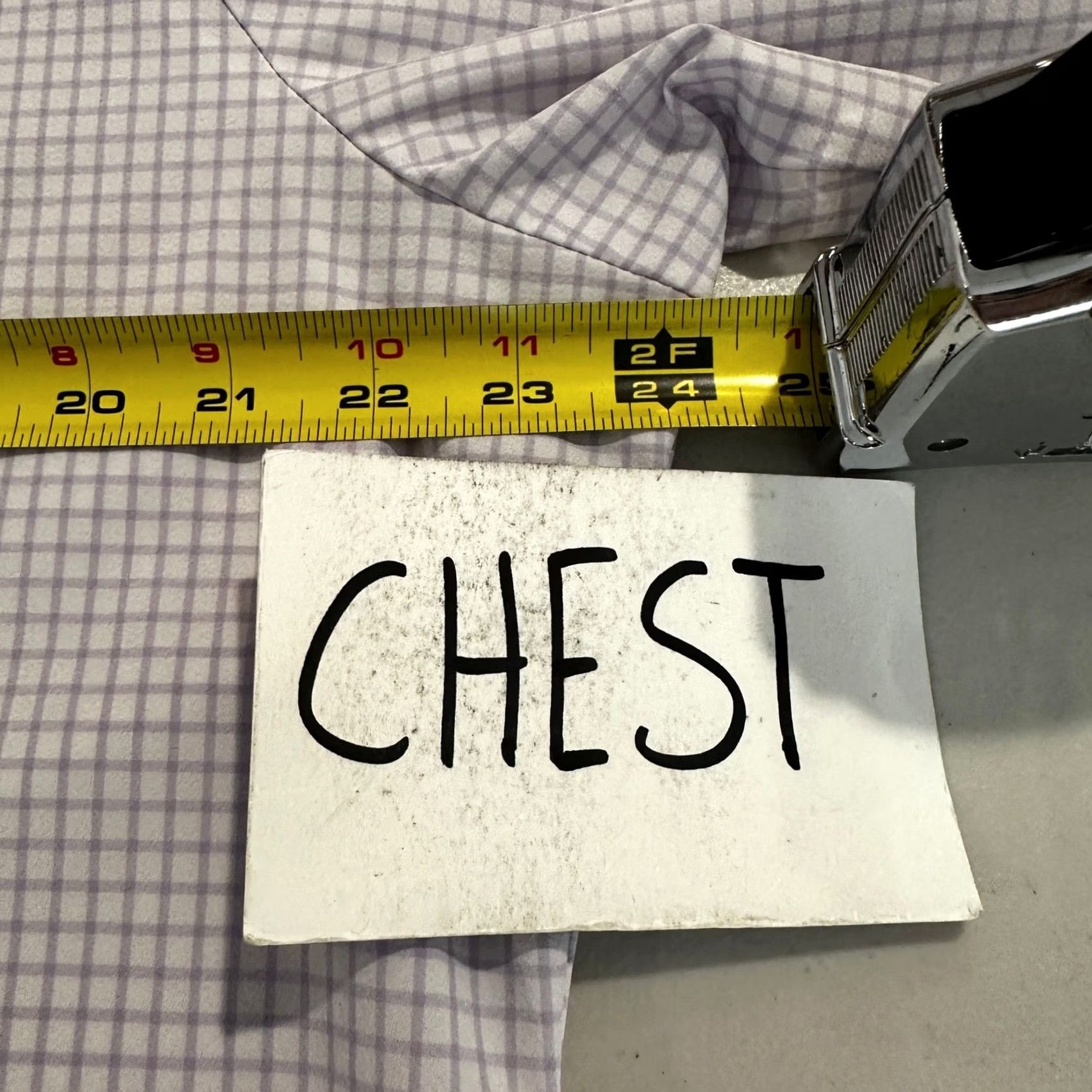 Mizzen+Main Mizzen+Main Leeward Dress Shirt Men XL Purple White Micro Check Stretch Size 46R - 6 Thumbnail