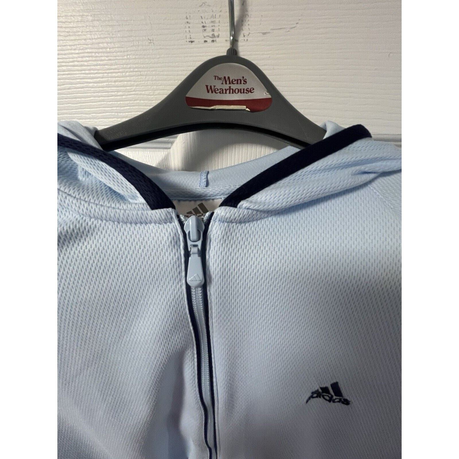 Adidas Adidas Women’s Medium Hooded Jacket Full Zip Light Blue Size M / US 6-8 / IT 42-44 - 3 Thumbnail