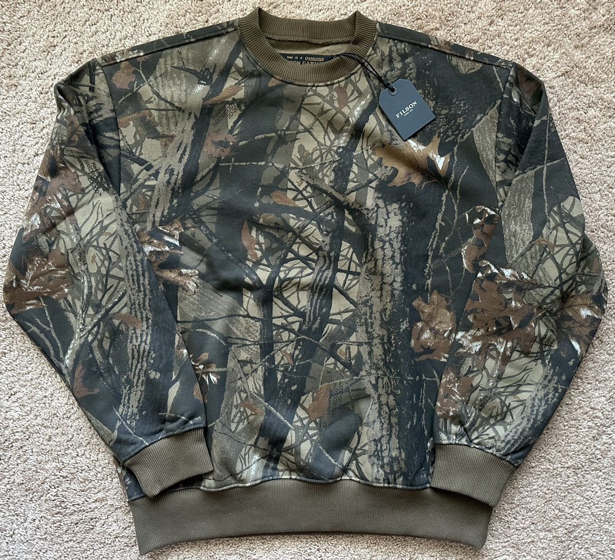 image of Filson Realtree Camo Prospector Crewneck S, Men's (Size Small)