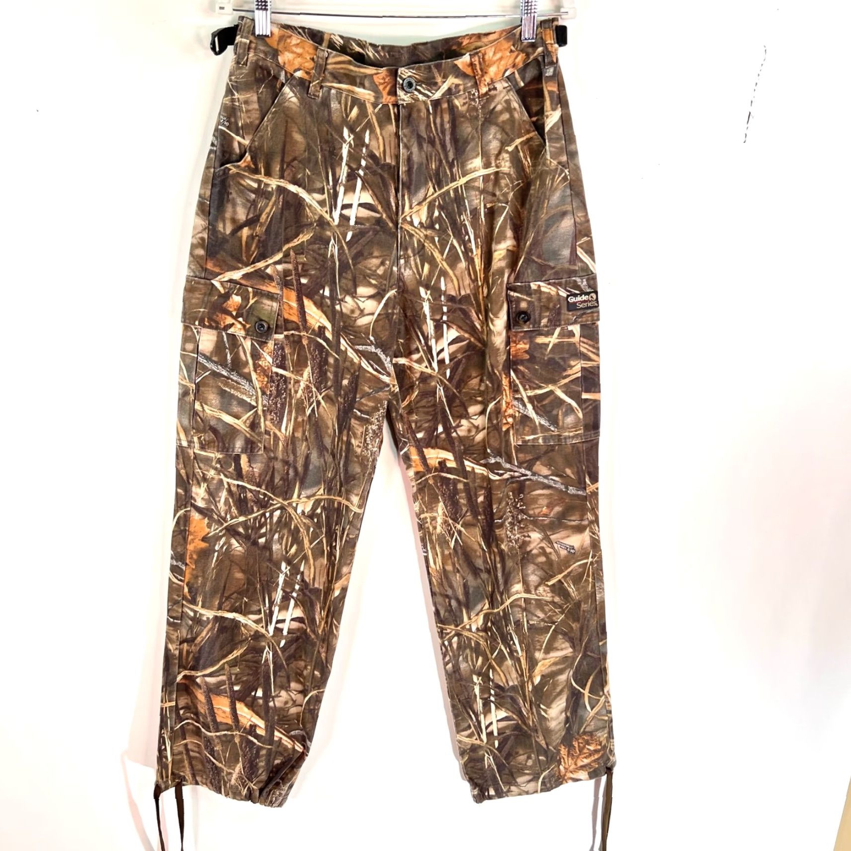 Vintage Guide Series Advantage Camo Cargo Pants Mens M 34 X 31 Green Tactical Cargo Pocket Jeans/Canvas Straight Mens 34x31 Size US 31 - 2 Thumbnail