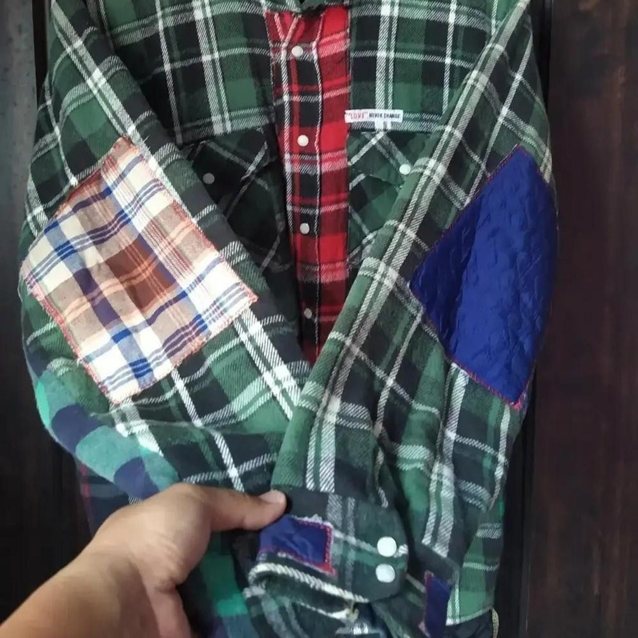 FiveBrother Reworked Five Brother Custom Patchwork Flannel Shirt Size US L / EU 52-54 / 3 - 9 Thumbnail