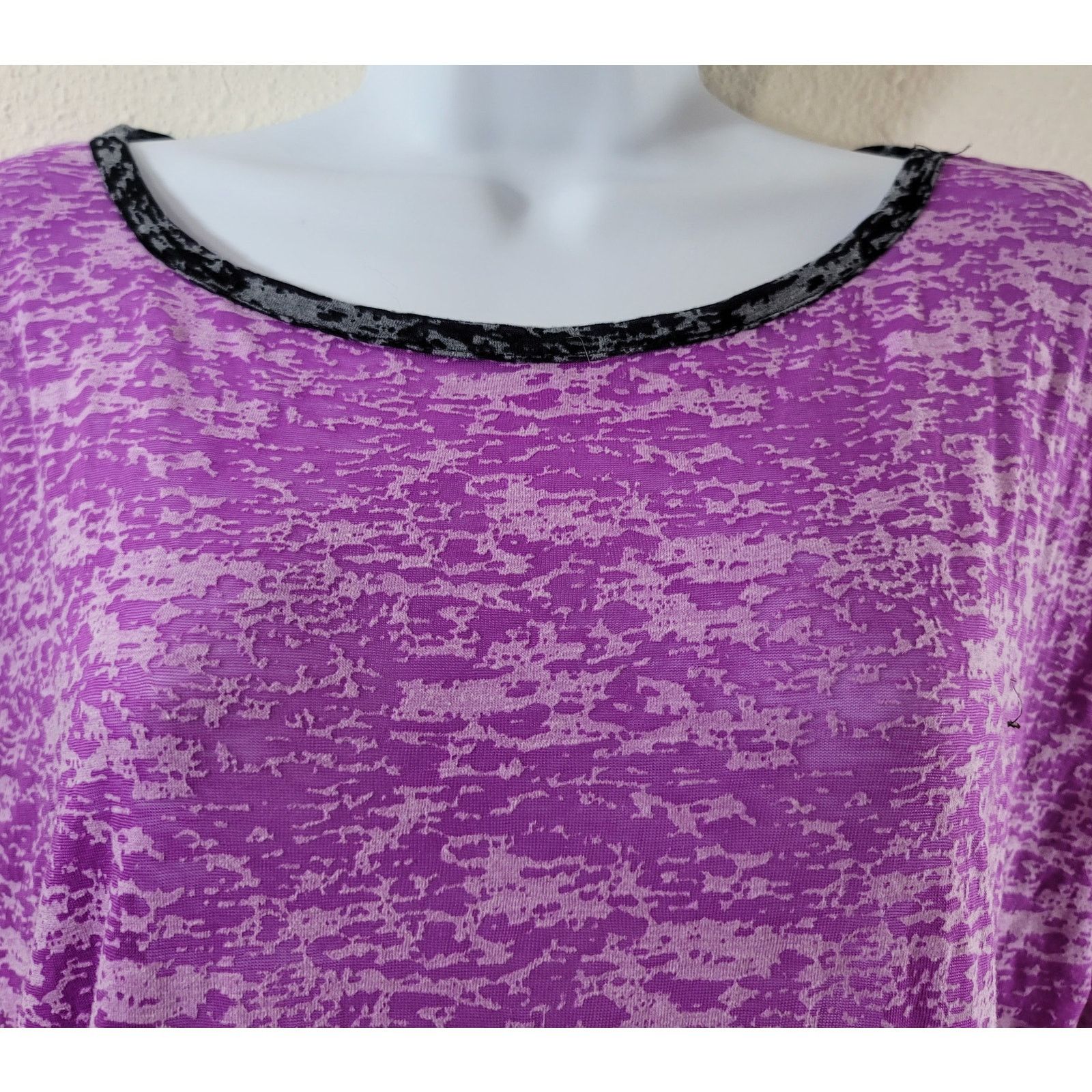 Other FullBeauty Purple Burnout Contrasting Trim Top 14 16 Size XL / US 12-14 / IT 48-50 - 5 Thumbnail