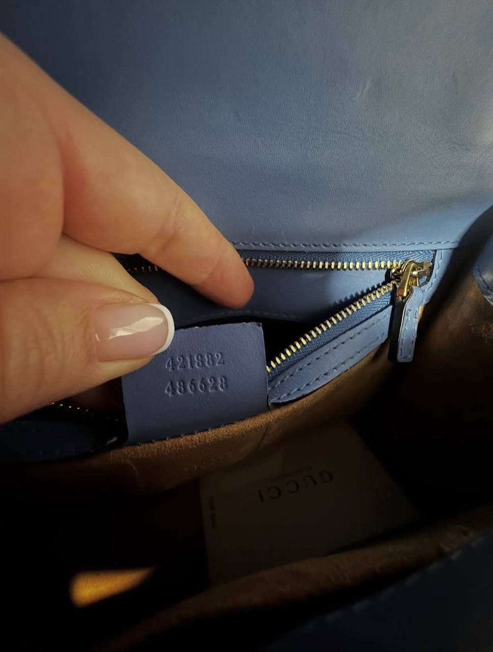 Gucci Gucci Blue Small Sylvie Shoulder Bag (Light blue) Size ONE SIZE - 6 Thumbnail