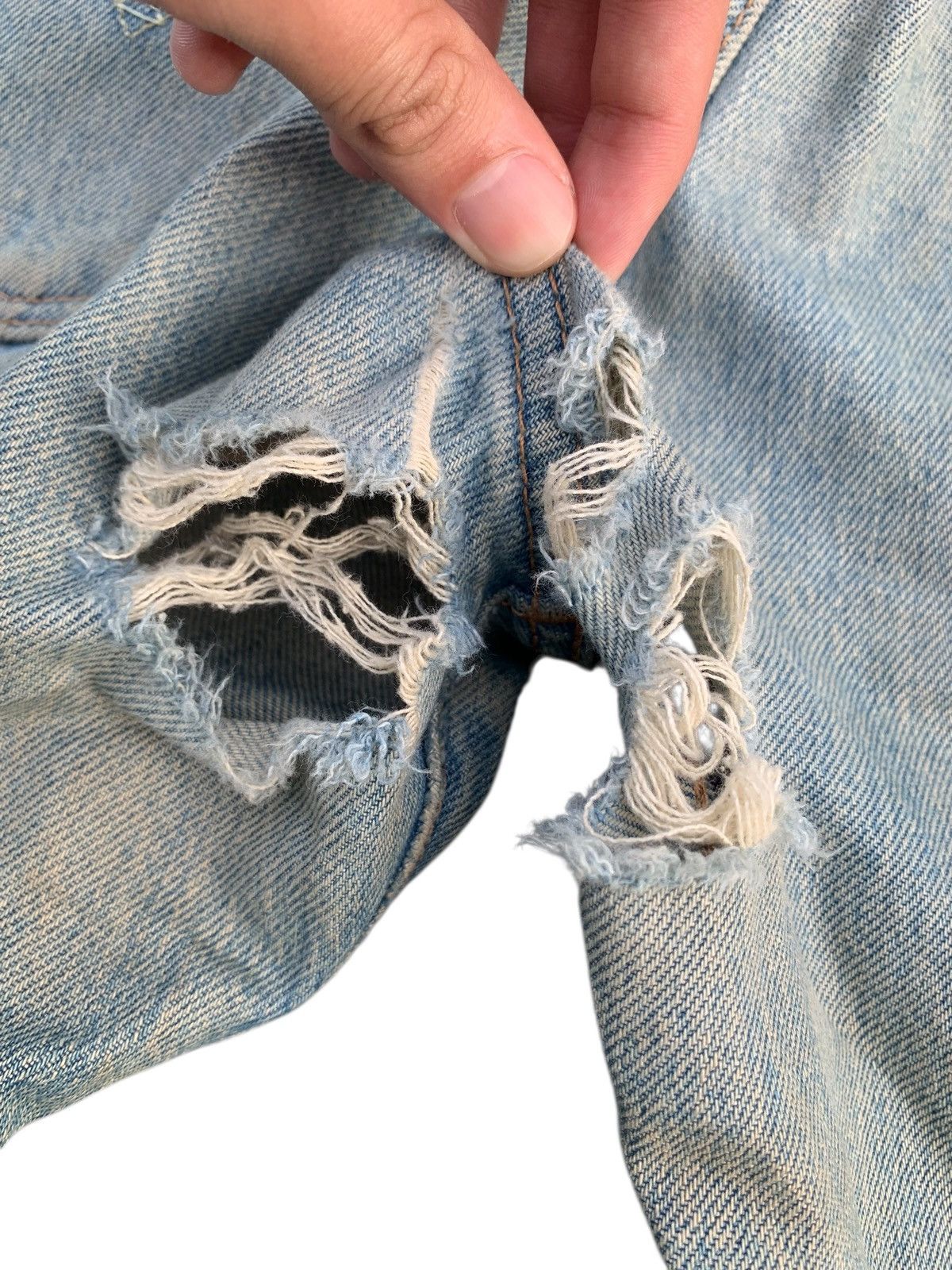 Levi's LEVI'S 511 SELVEDGE FADED & RUSTY DISTRESSED DENIM Size US 33 - 23 Thumbnail