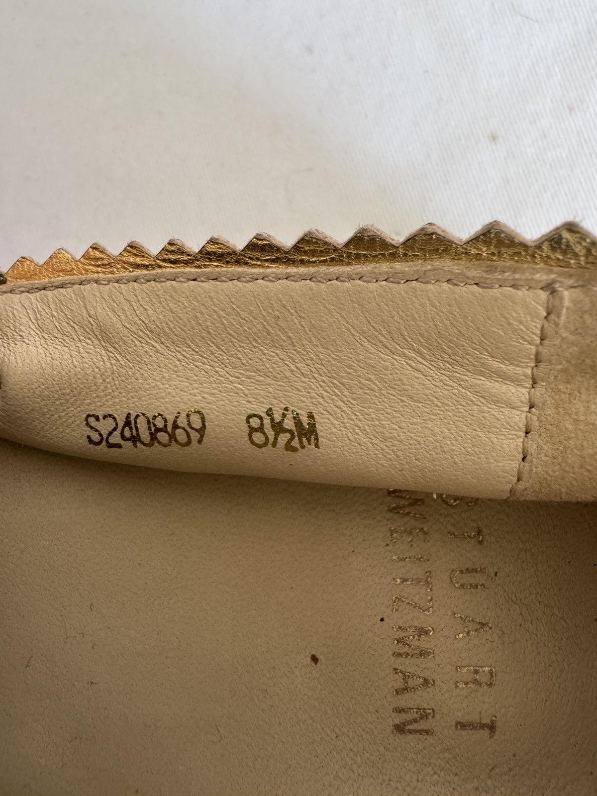 Stuart Weitzman STUART WEITZMAN Gold Leather Espadrille Flats 8.5 Size US 8.5 / IT 38.5 - 7 Thumbnail