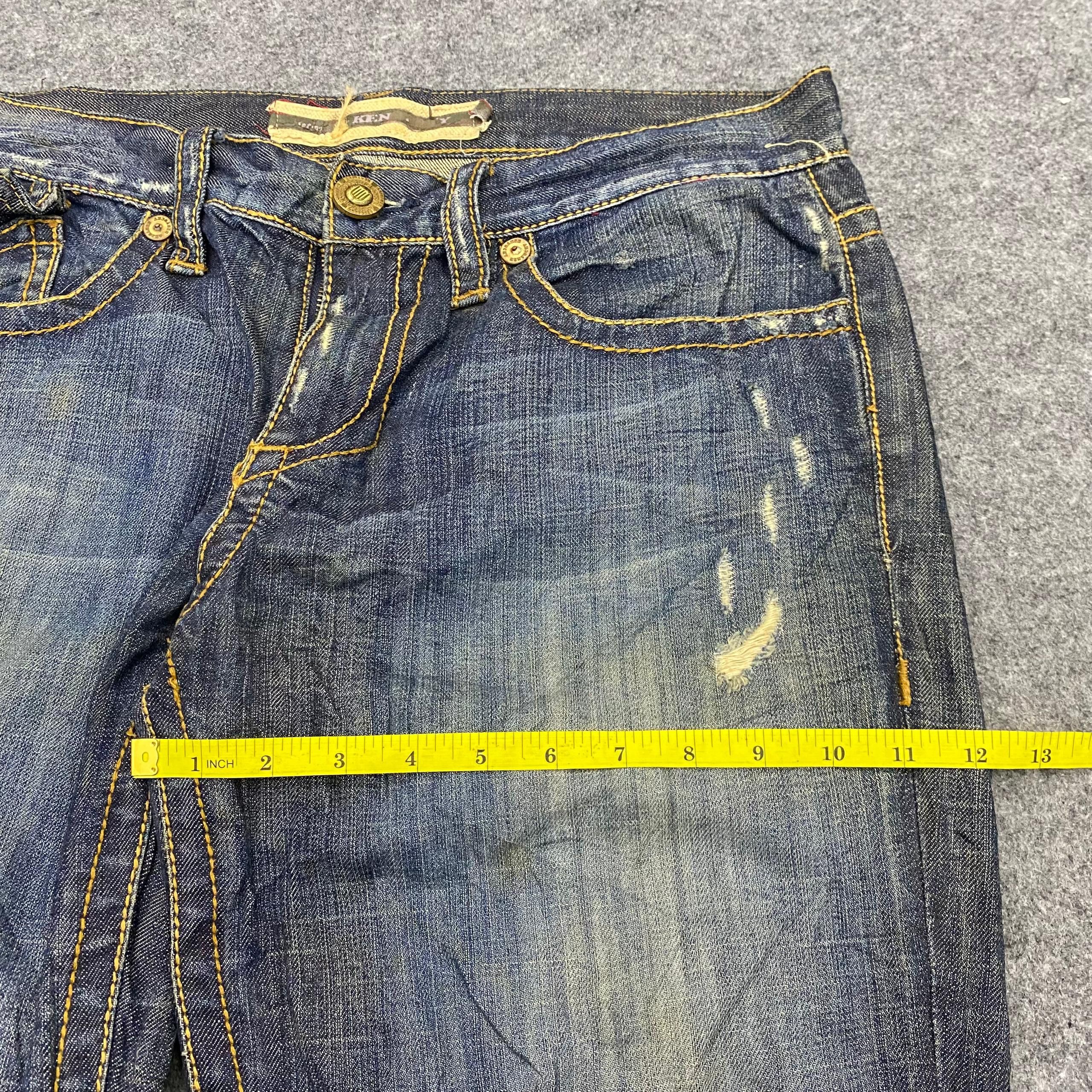 If Six Was Nine Vintage Kentucky Distressed Flare Denim Size US 34 / EU 50 - 6 Thumbnail
