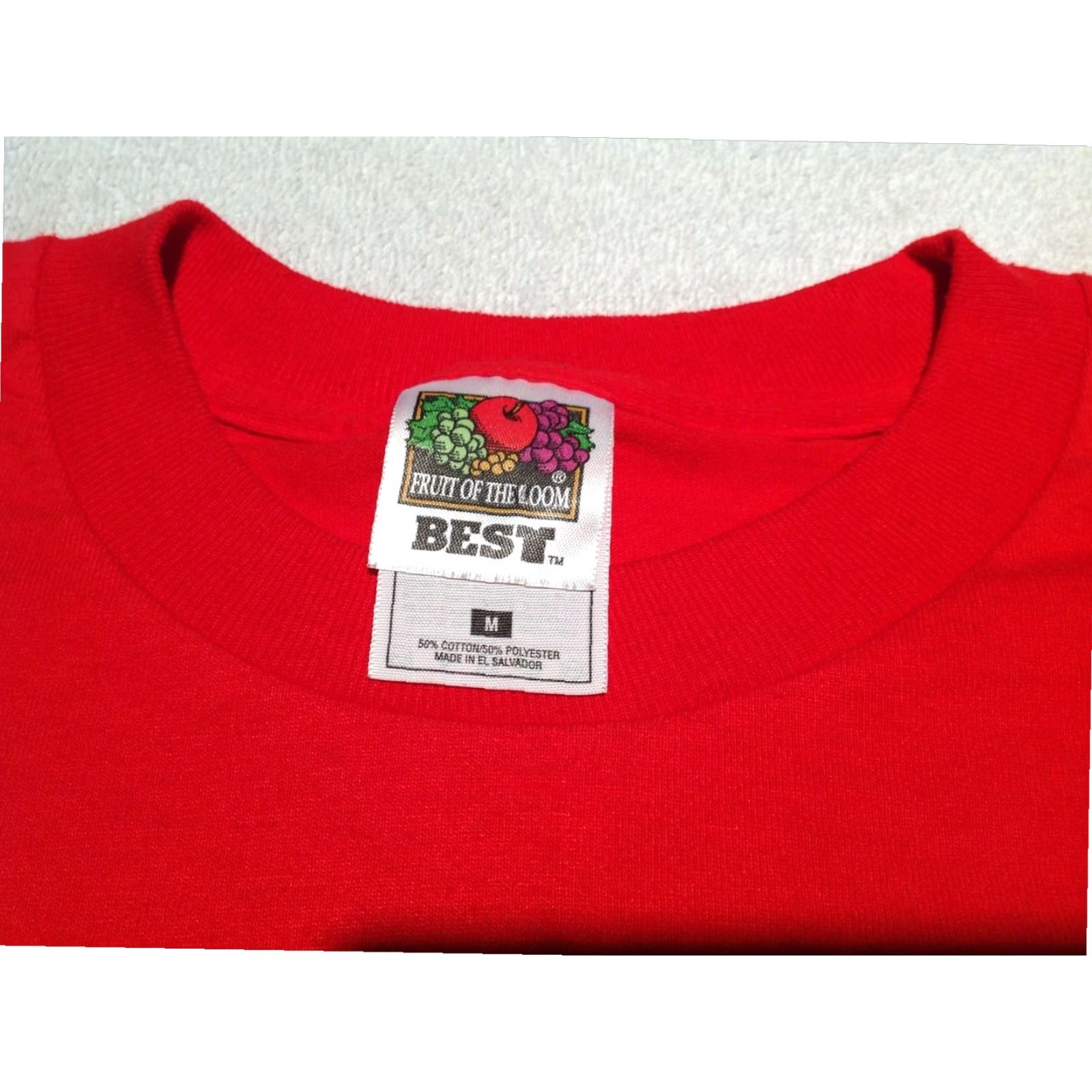 Fruit Of The Loom Fruit of the Loom Graphic Tee Mens Red Short Sleeve Medium Lord I Need Your Strength Size US M / EU 48-50 / 2 - 2 Thumbnail