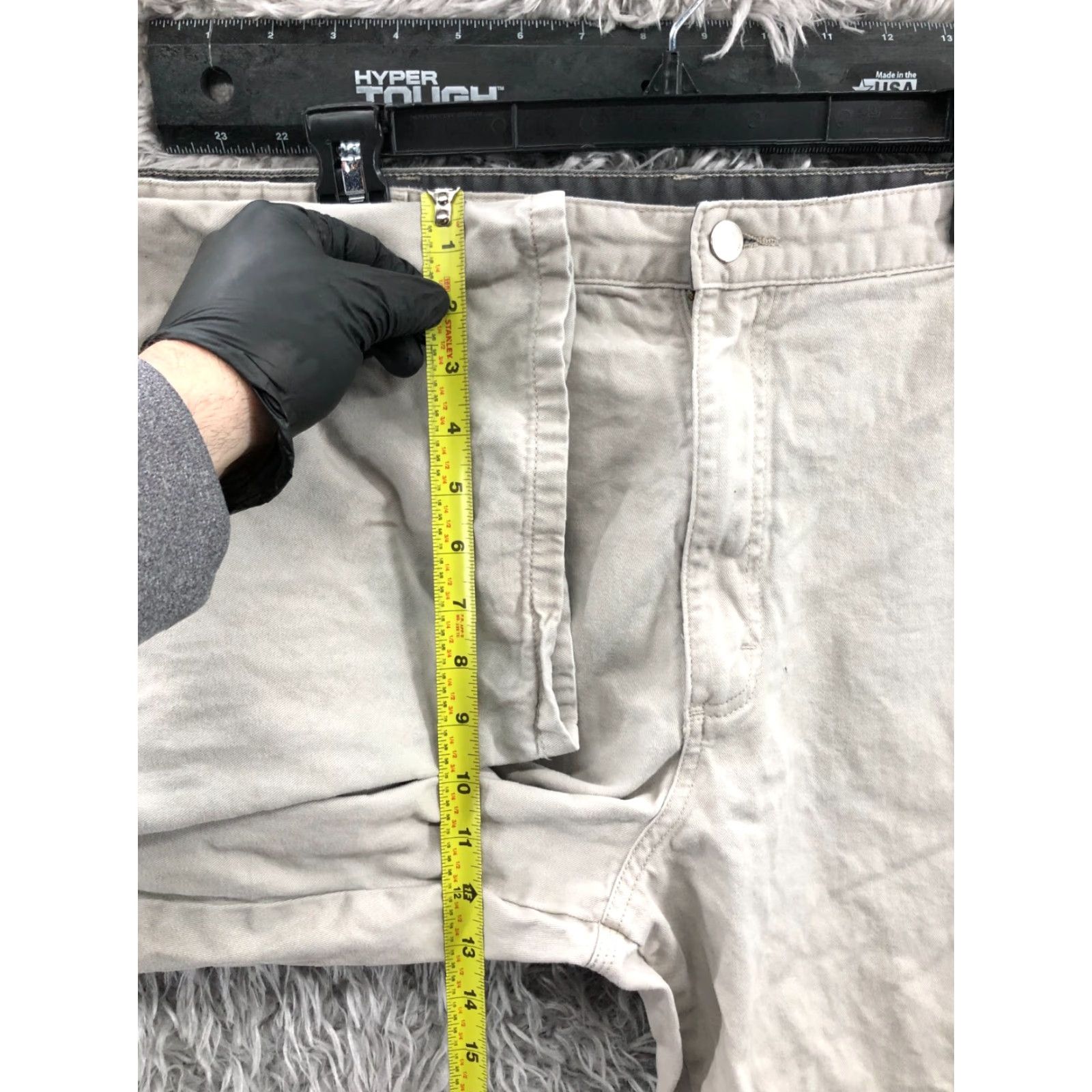 Wrangler Wrangler Originals Straight Carpenter Pants Mens 38x32 Beige Regular Straight 5-Pocket Zip Front Button Zipper logo Denim Knit? Size US 38 / EU 54 - 4 Thumbnail