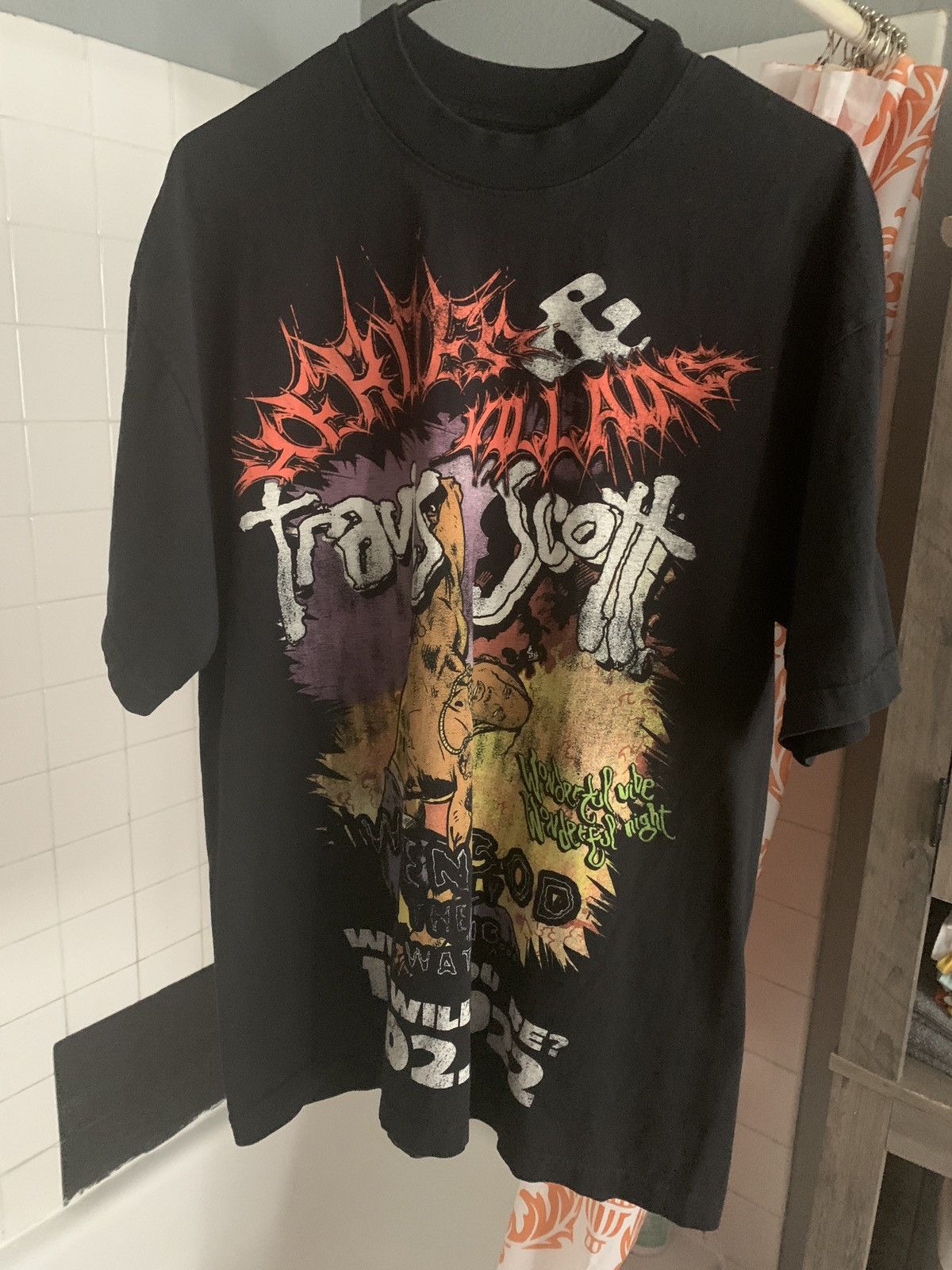 Travis Scott 100% AUTHENTIC TRAVIS SCOTT METRO HEROES AND VILLAINS TEE ...