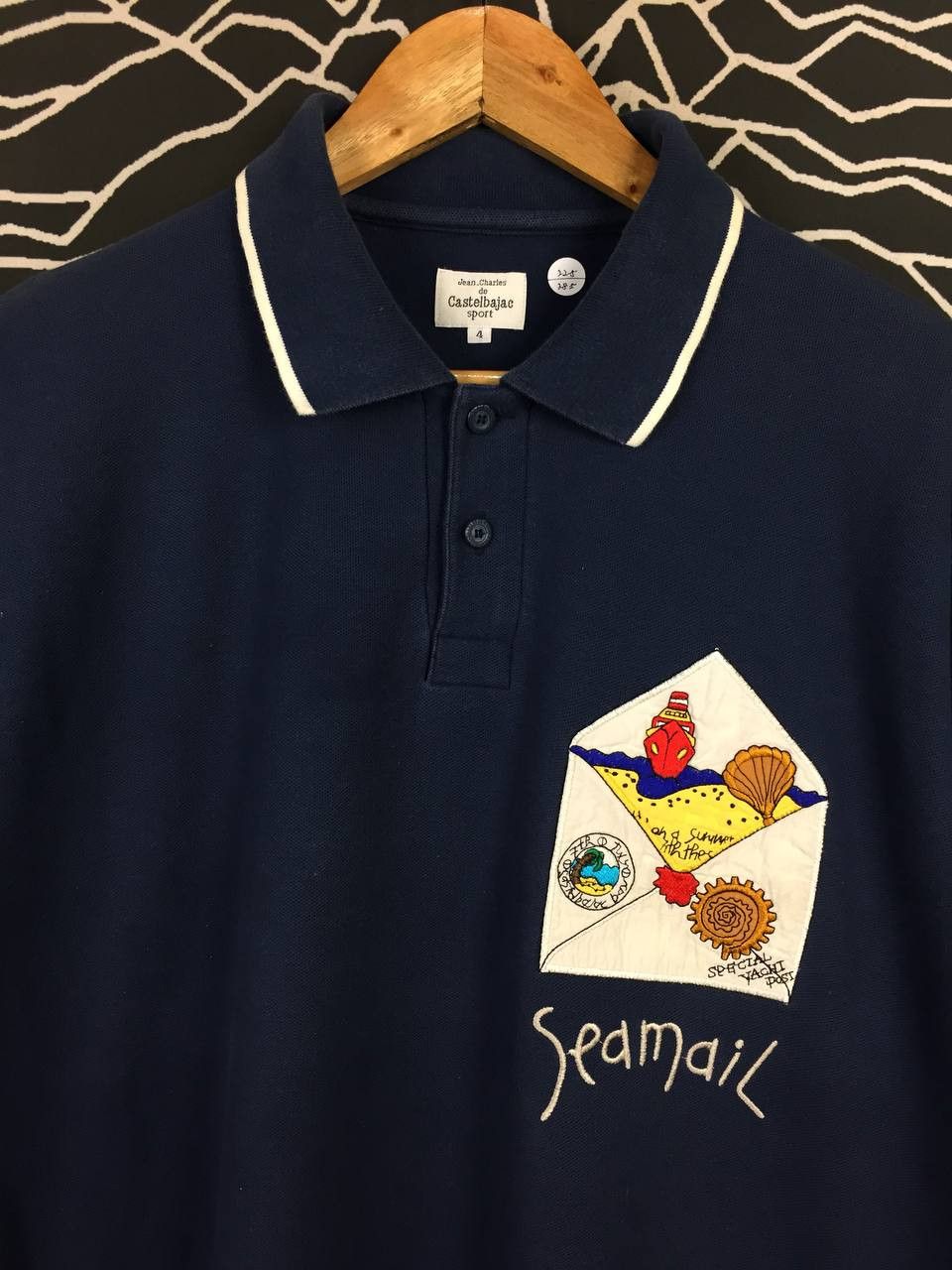 Jean Charles De Castelbajac Jean Charles De Castelbajac Sport Seamail Logo Polo Shirt Size US L / EU 52-54 / 3 - 3 Thumbnail