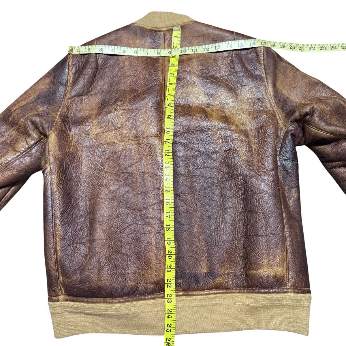 Leather Elia Quaglicia Workshop Shearling Leather Bomber Jacket Size US M / EU 48-50 / 2 - 24 Thumbnail