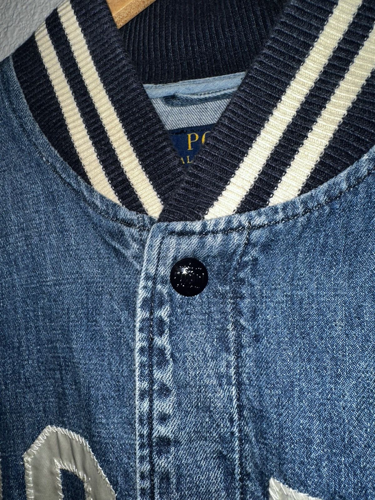 Polo Ralph Lauren Polo Ralph Lauren Denim Varsity Jacket Size US L / EU 52-54 / 3 - 2 Thumbnail