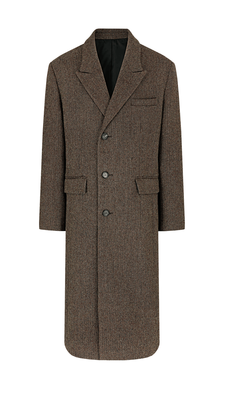 Other Piece Worker Craft Herringbone Coat - Melange Brown Size US M / EU 48-50 / 2 - 1 Thumbnail