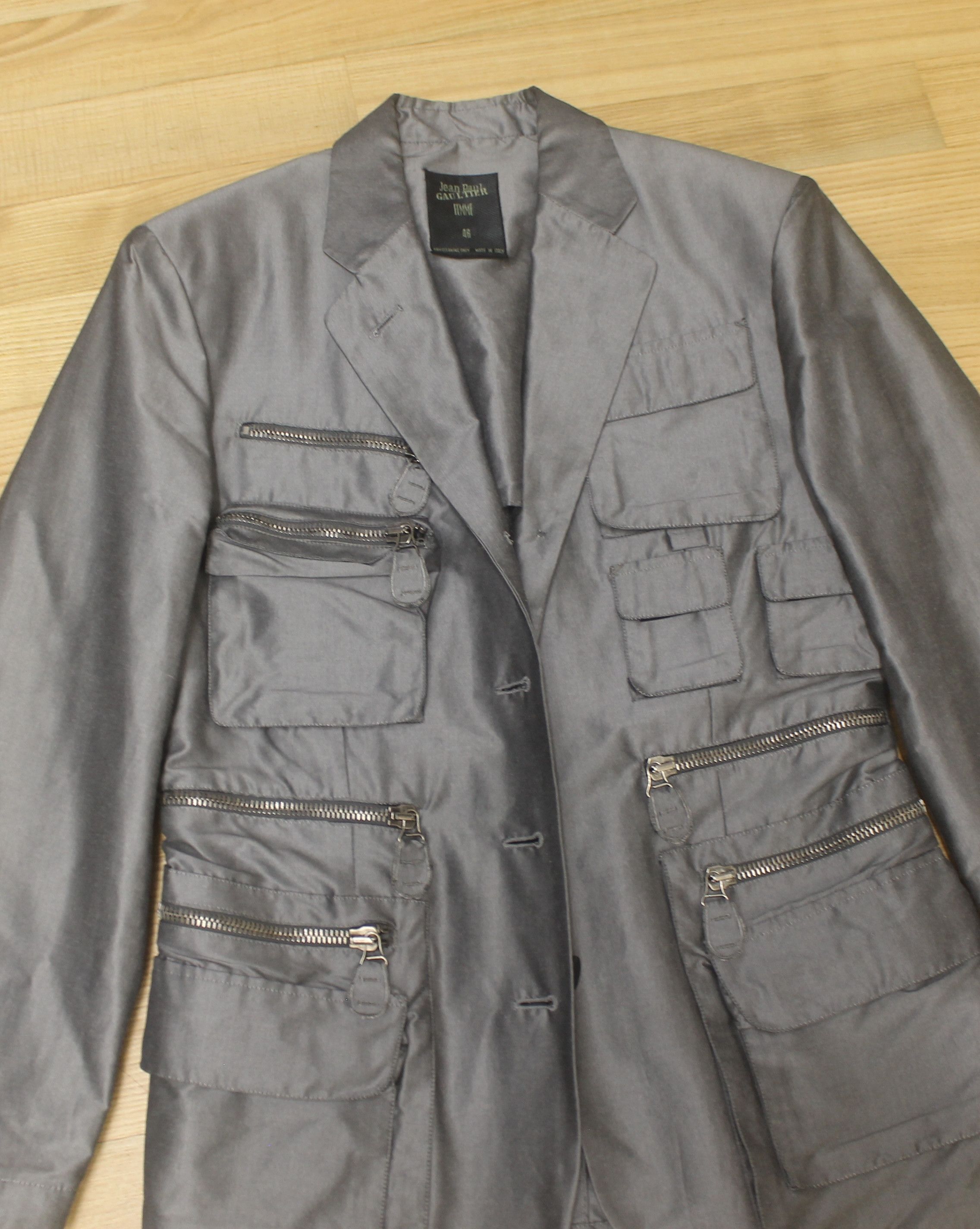 Jean Paul Gaultier × Vintage Jean Paul Gaultier Vintage 90's Multi-Pocket Jacket Blazer Size L / US 10 / IT 46 - 6 Thumbnail