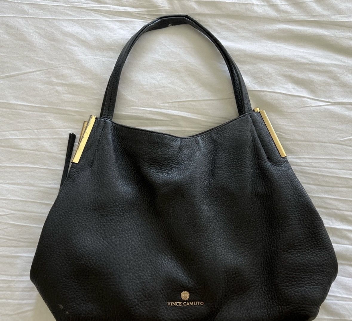 Vince Camuto Vince Camuto Large Black Pebble Shoulder Bag Size ONE SIZE - 7 Thumbnail