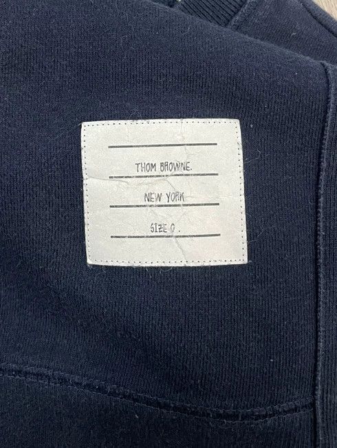 Thom Browne Thom browne Dark blue four-striped round-neck sweatshirt 25 Size US XS / EU 42 / 0 - 5 Thumbnail