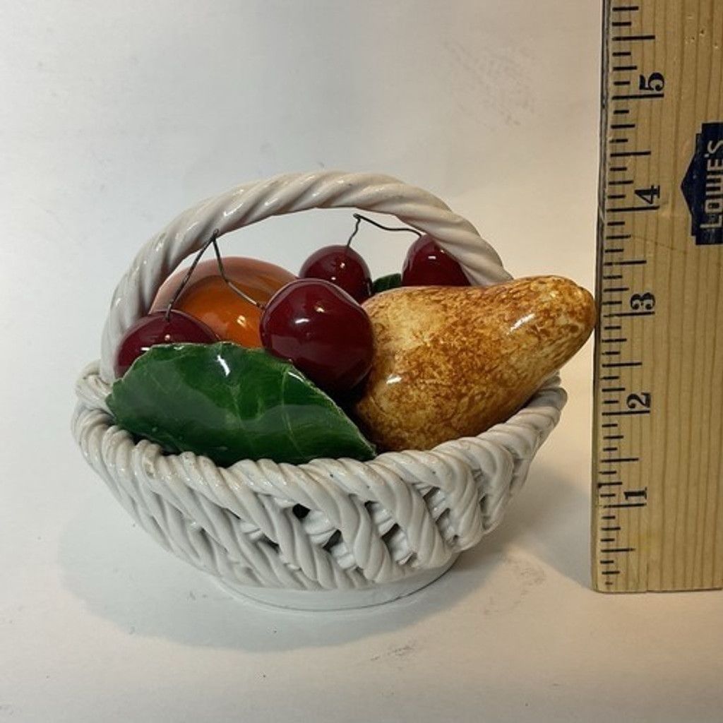 Other VTG Bassano Capodimonte Italy Ceramic Fruit Basket Figurine Size ONE SIZE - 2 Thumbnail