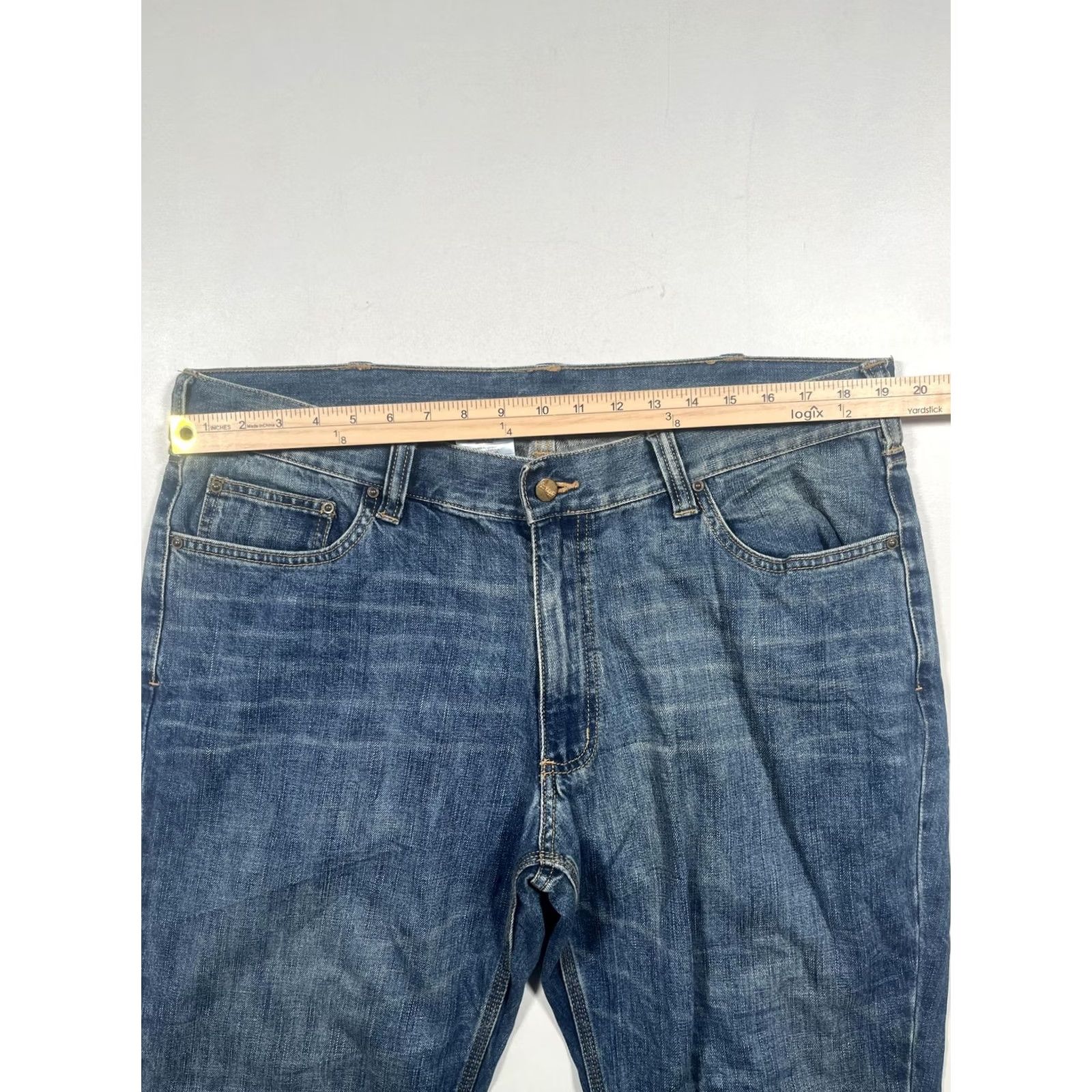 Carhartt Carhartt Jeans Mens 38x30 Blue Medium Wash Relaxed Straight Work Denim 100613 997 Jeans Mens 38x30 Blue Size US 38 / EU 54 - 6 Thumbnail