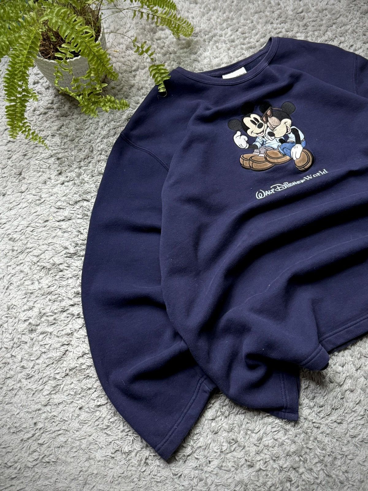 Disney 90s Disney Sweatshirt Rare Vintage Mickey Mouse Big Logo Size US XL / EU 56 / 4 - 2 Thumbnail